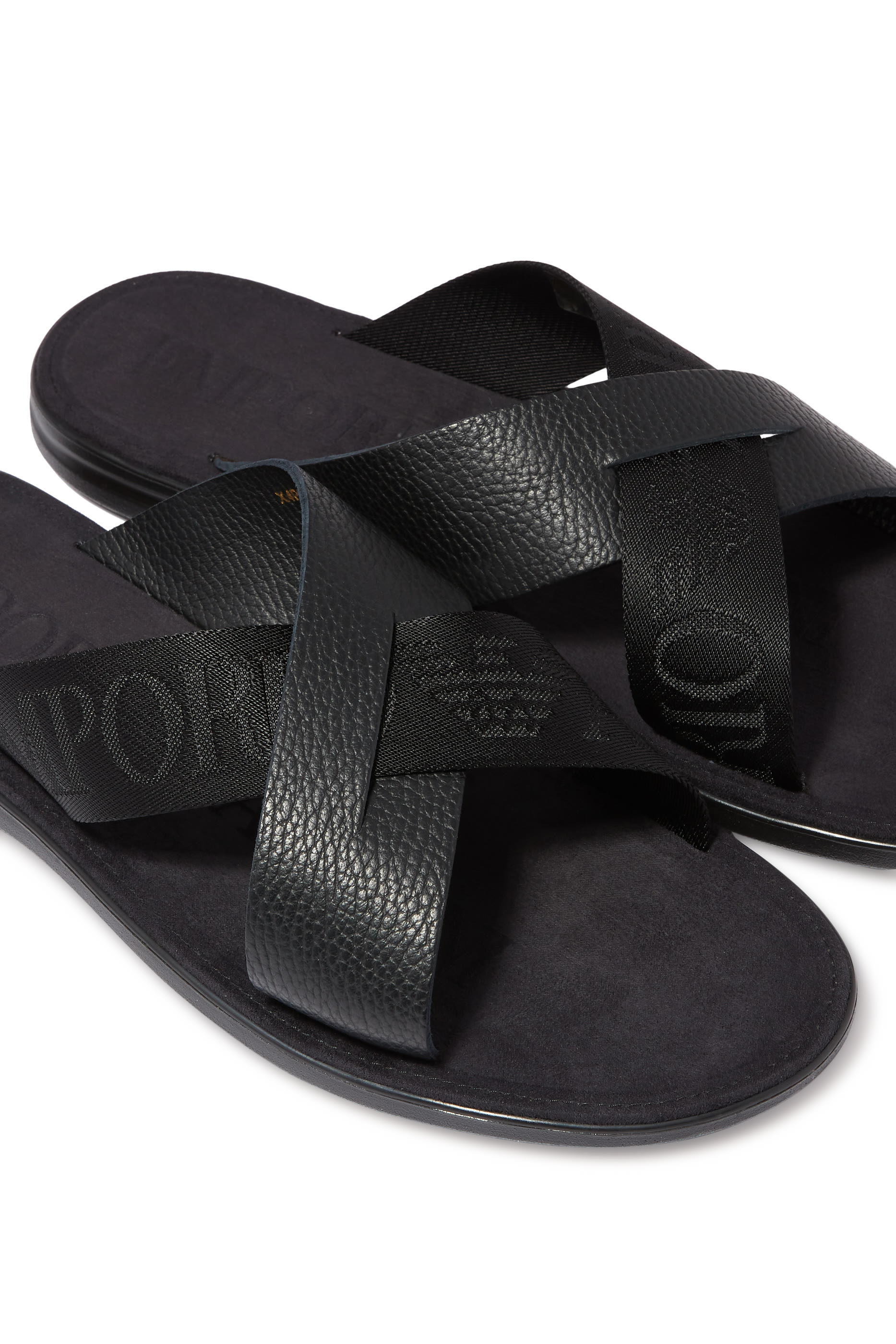 Logo Kriss Kross Leather Sandals