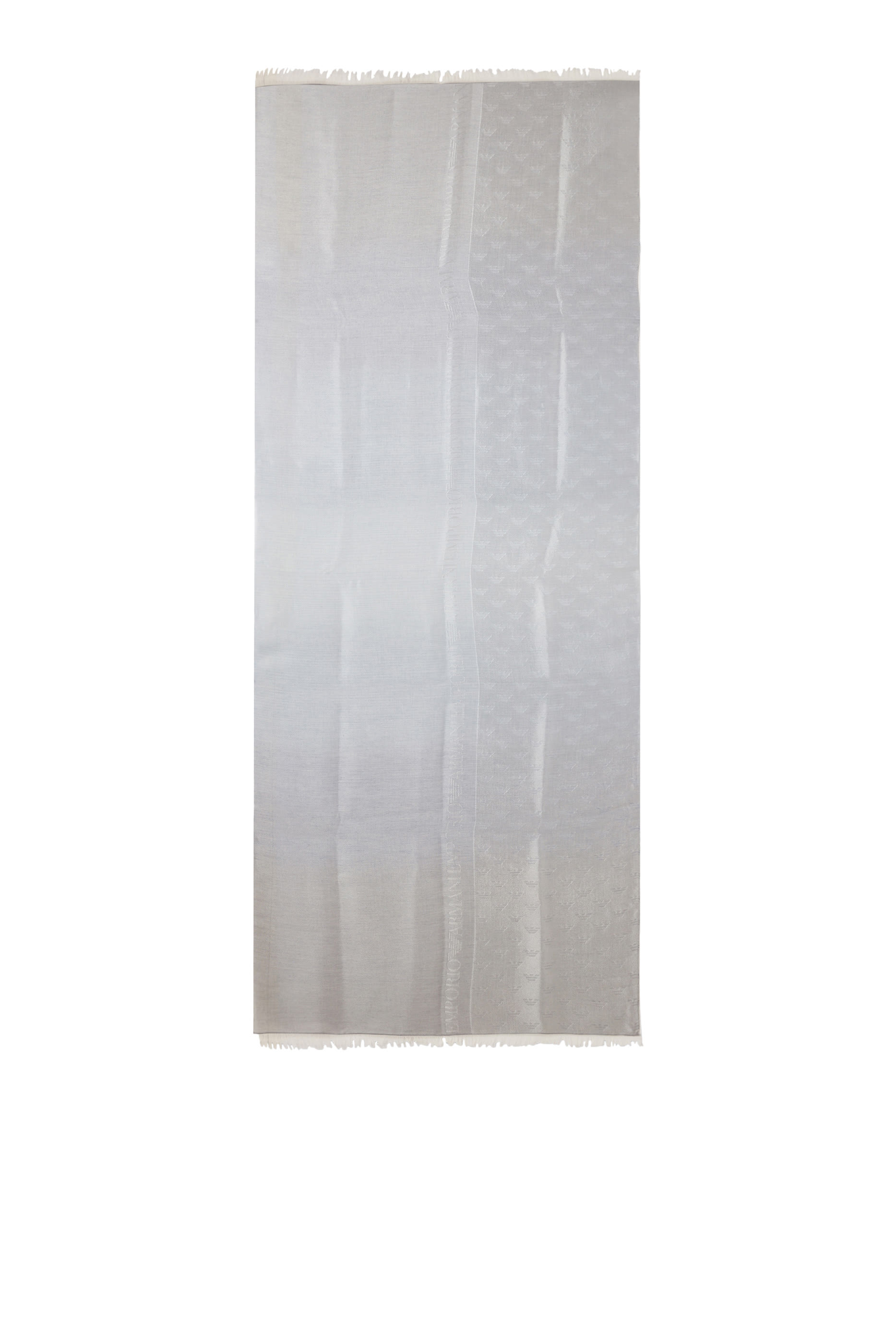 SCARF 180X75 CONTRASTED MICRO EAGLE LOGO AO:LIGHT GREY:One Size