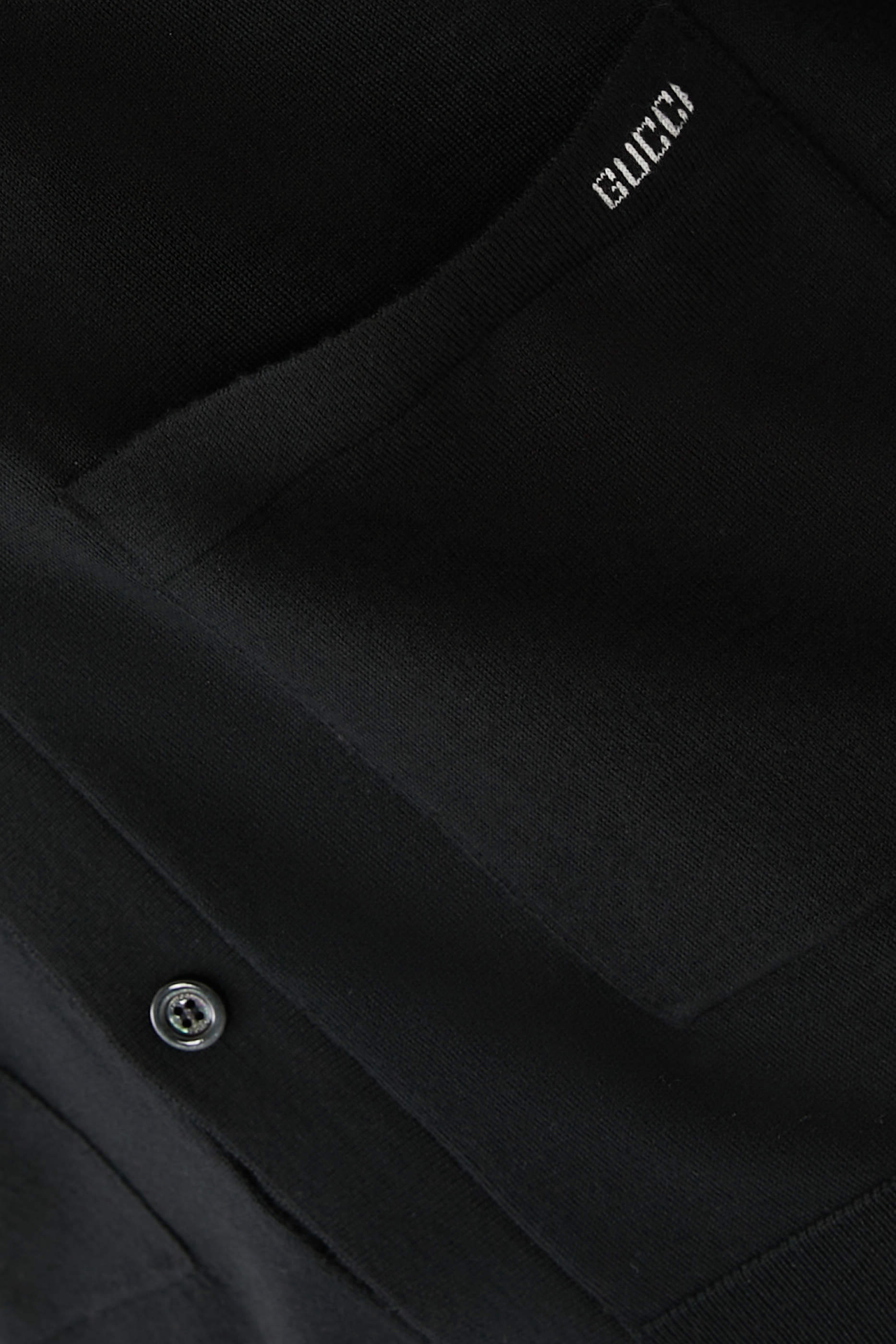 Fine Wool Knit Cardigan with Intarsia