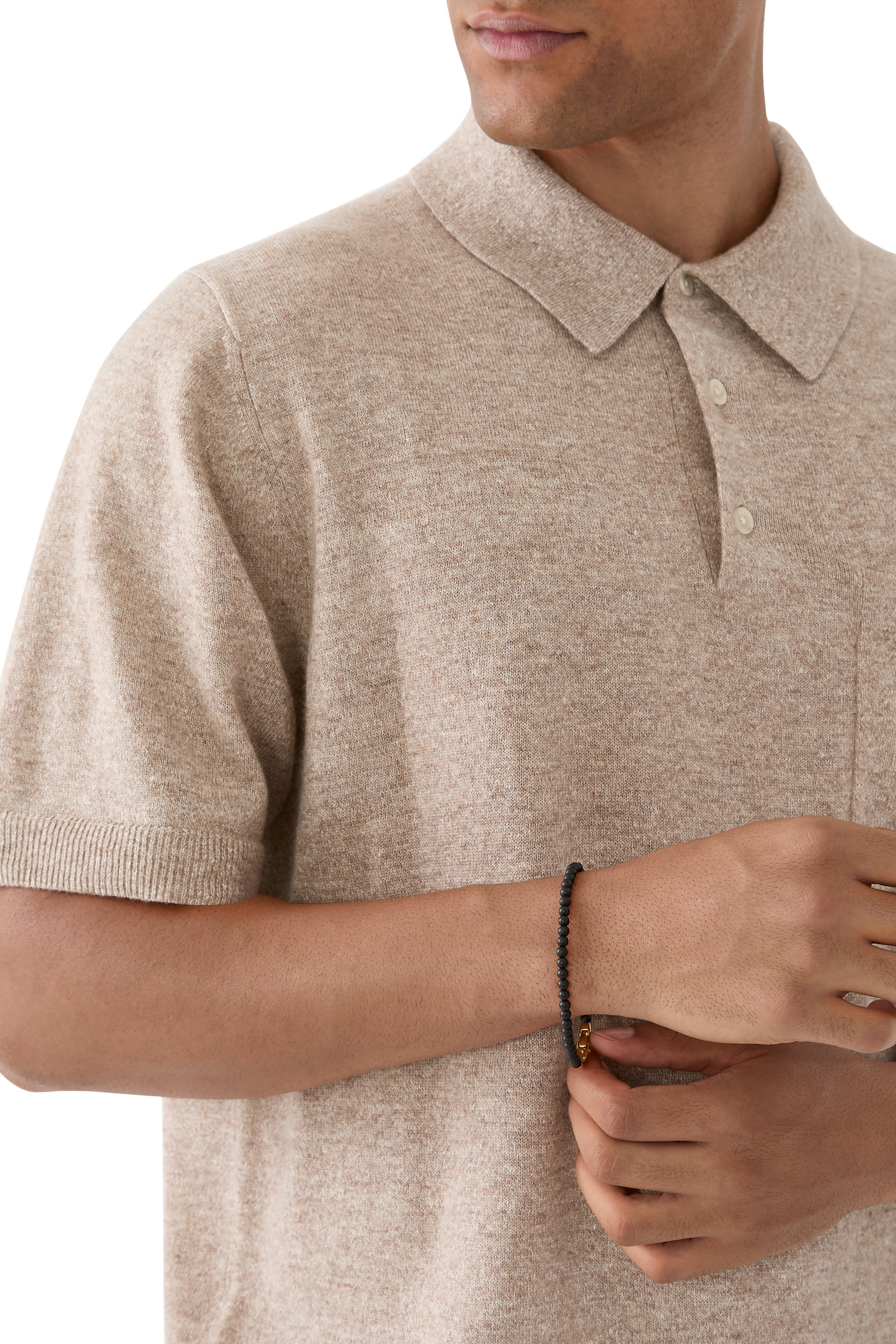 Spiritual Beads Bracelet, 18k Yellow Gold & Onyx