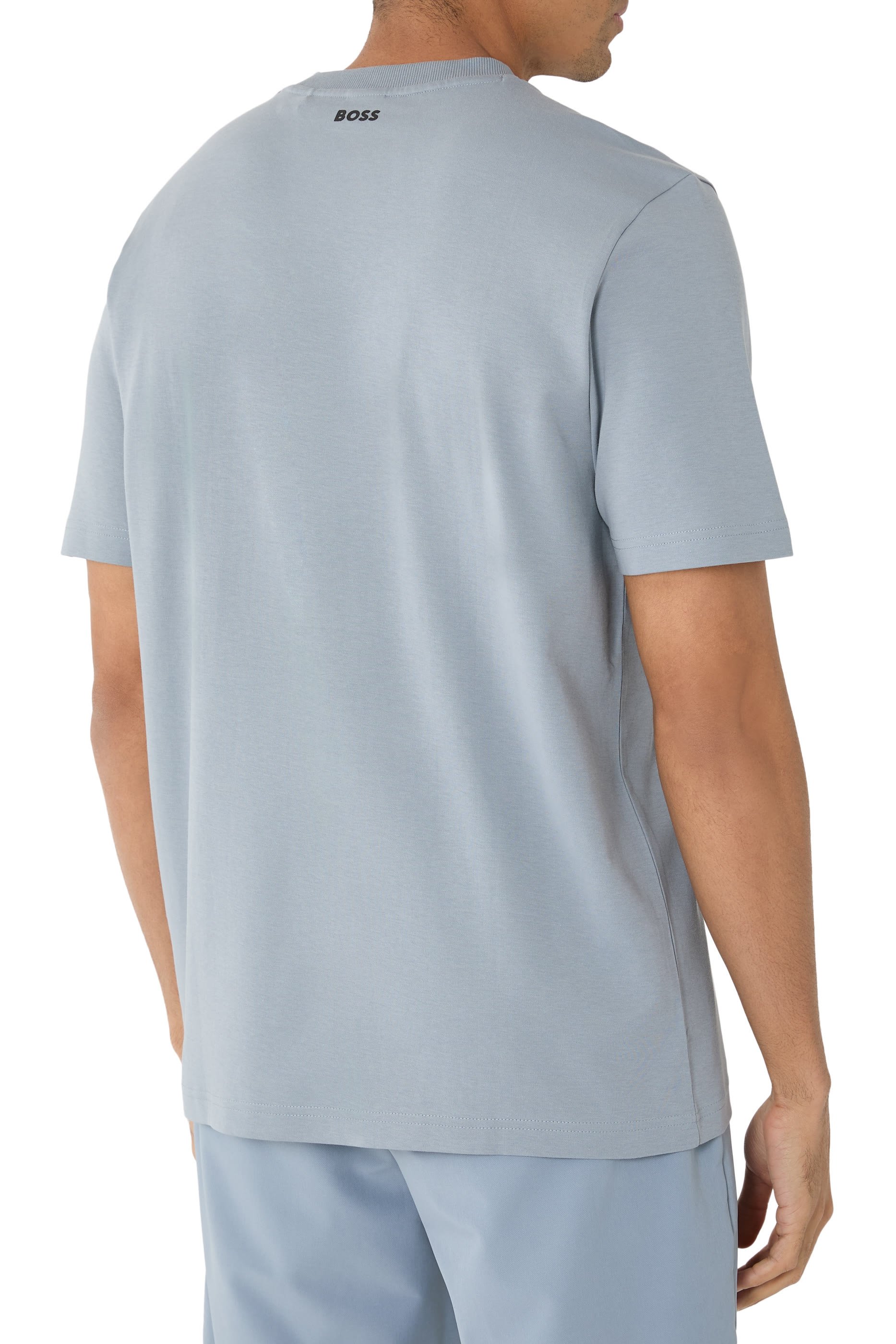 Relaxed-Fit T-Shirt with Tennis-Inspired Mesh-Print Logo