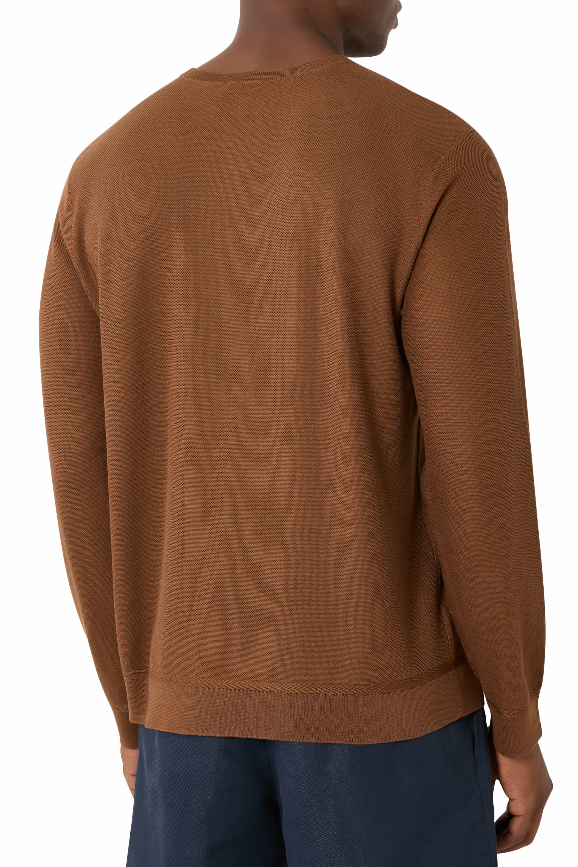 Silk-Cotton Crewneck Sweater