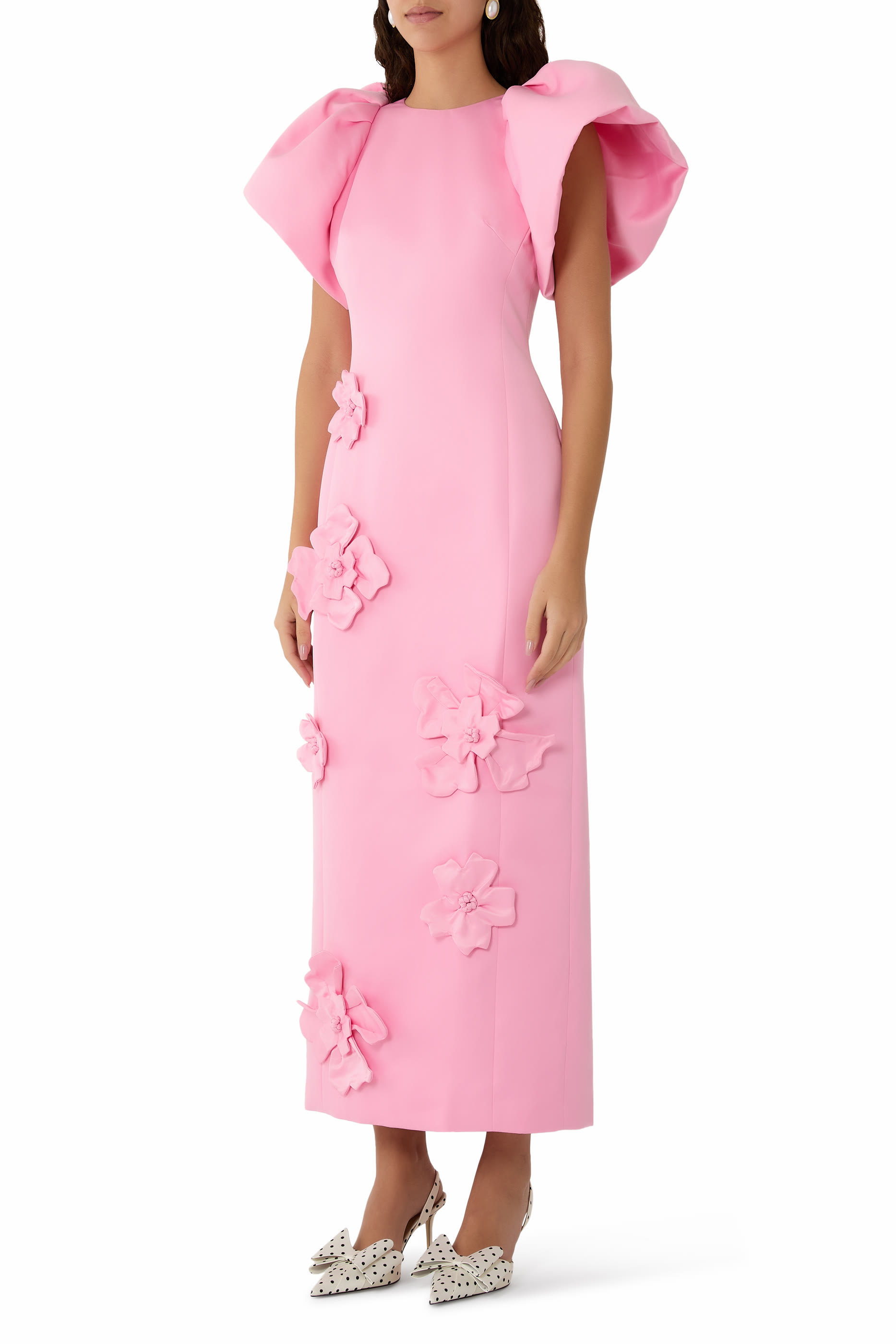  Lucinda Floral Appliqué Maxi Dress