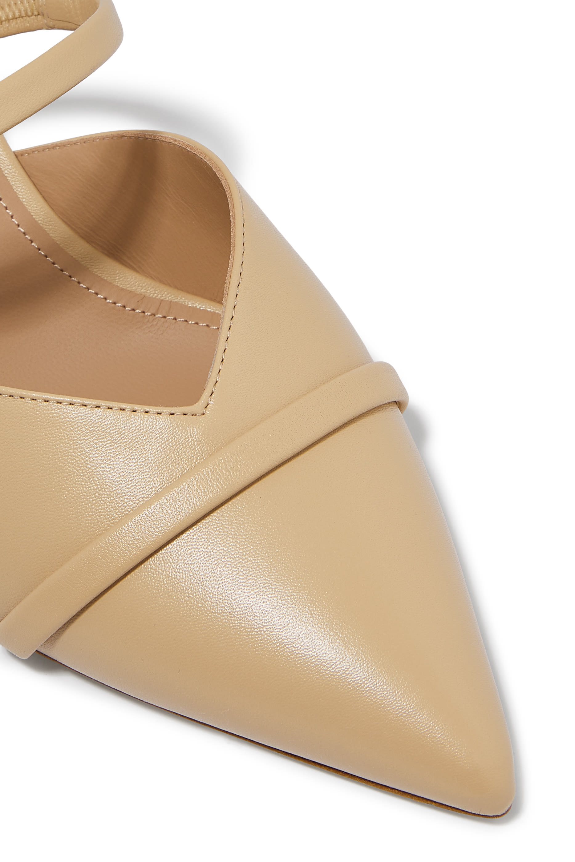 Frankie 45 Buff Leather Kitten Heels