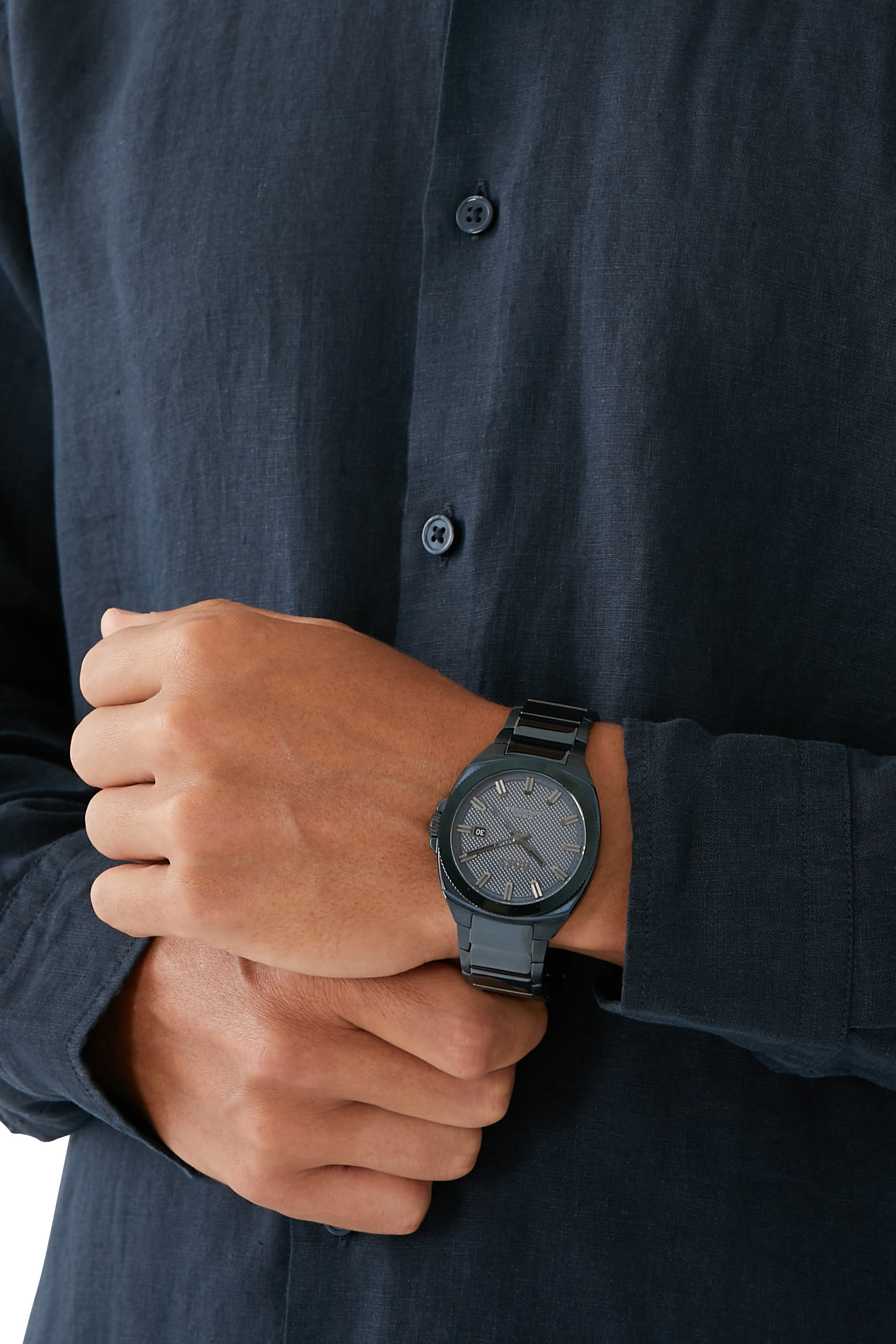 Blue Link-Bracelet Watch