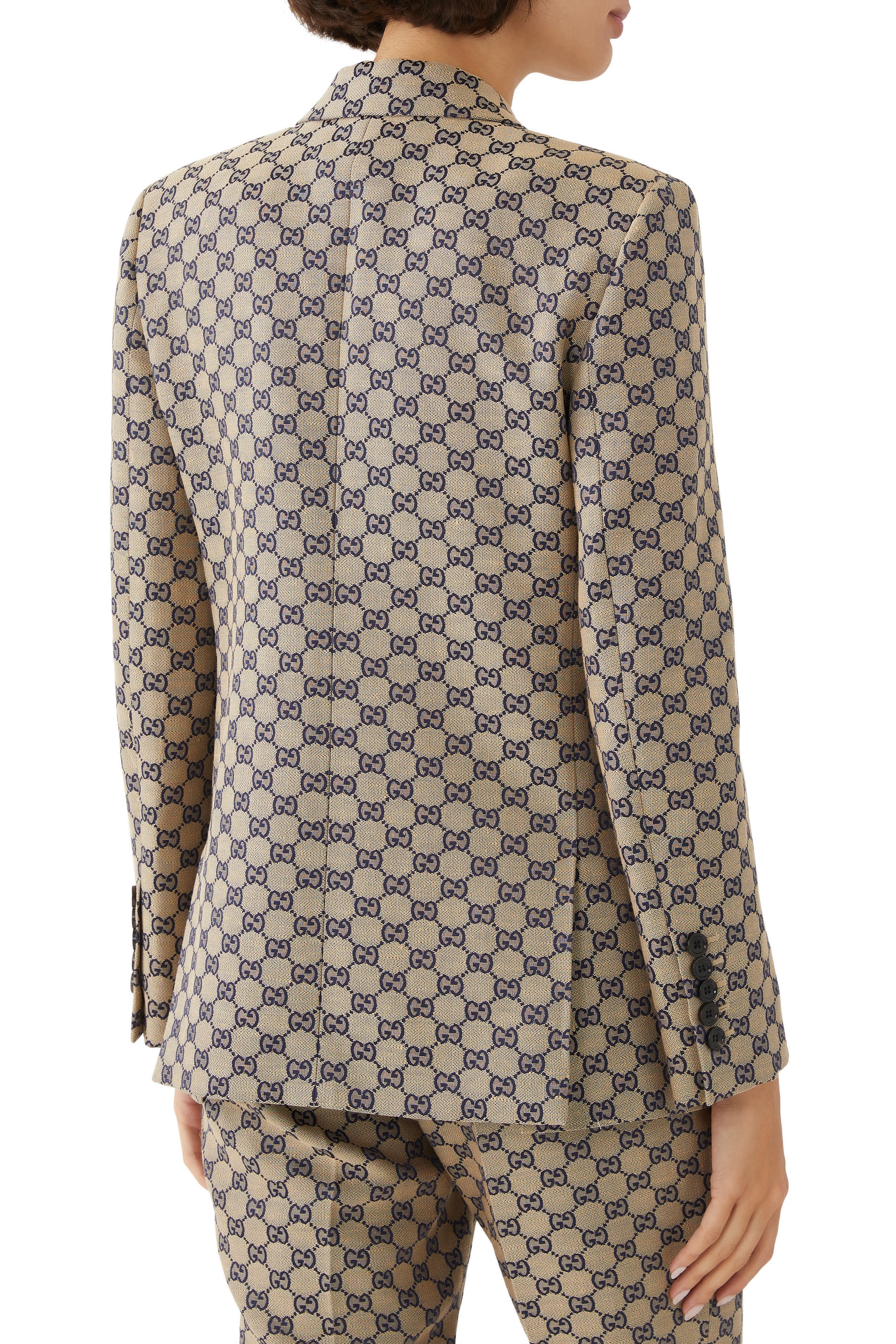 GG Linen Blend Canvas Jacket