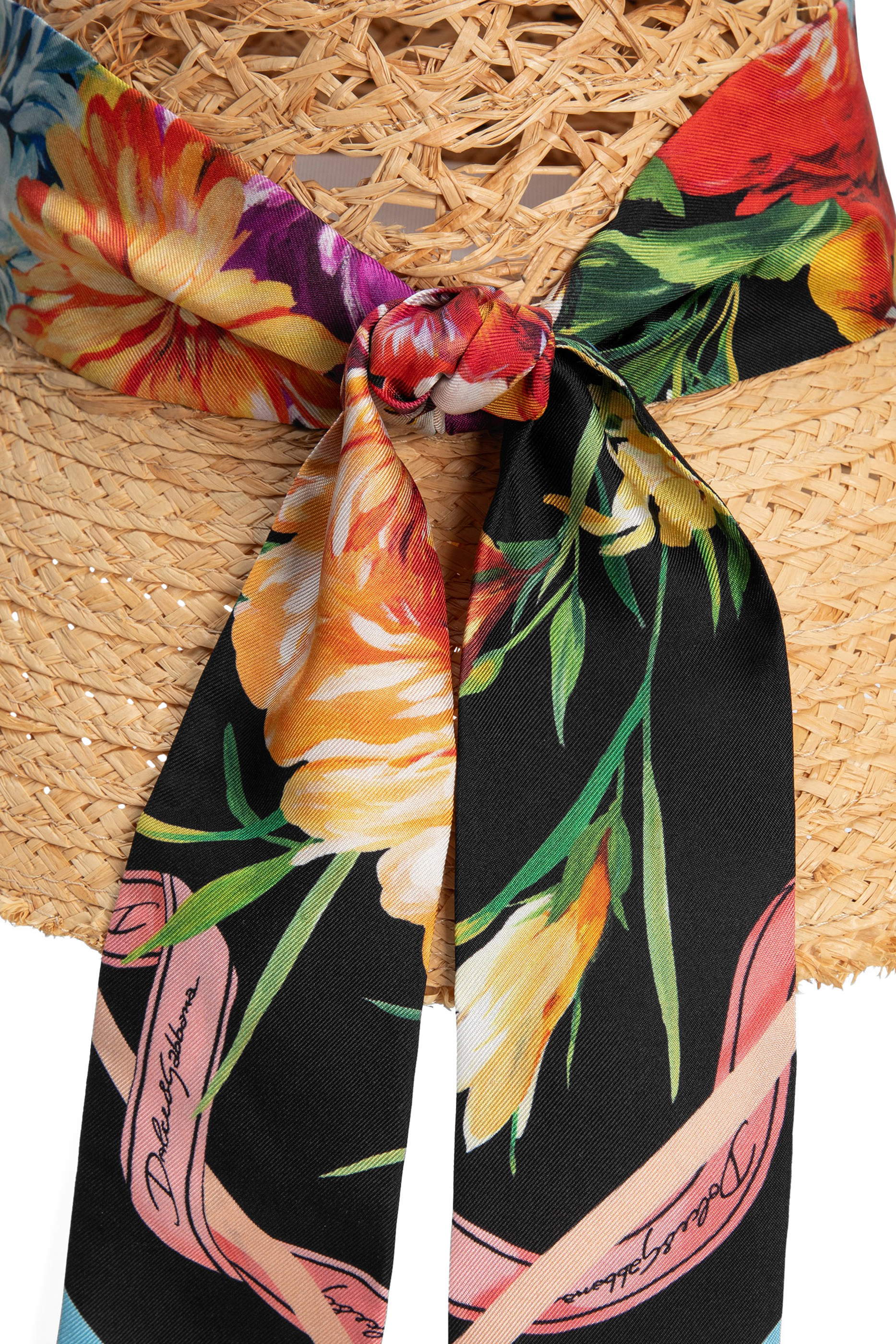 Bandeau Scarf Straw Hat