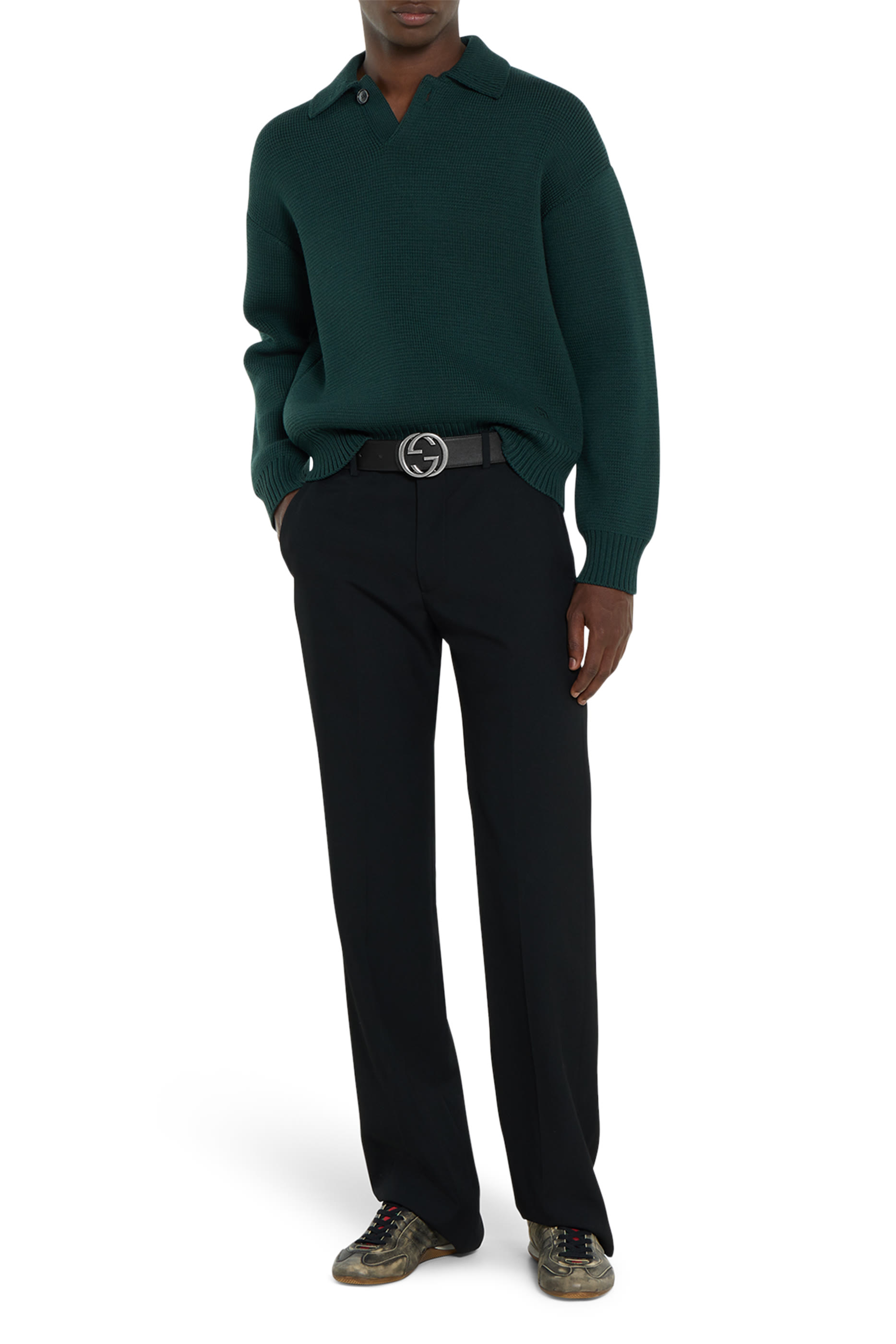 Reversible Belt with Interlocking G Buckle 