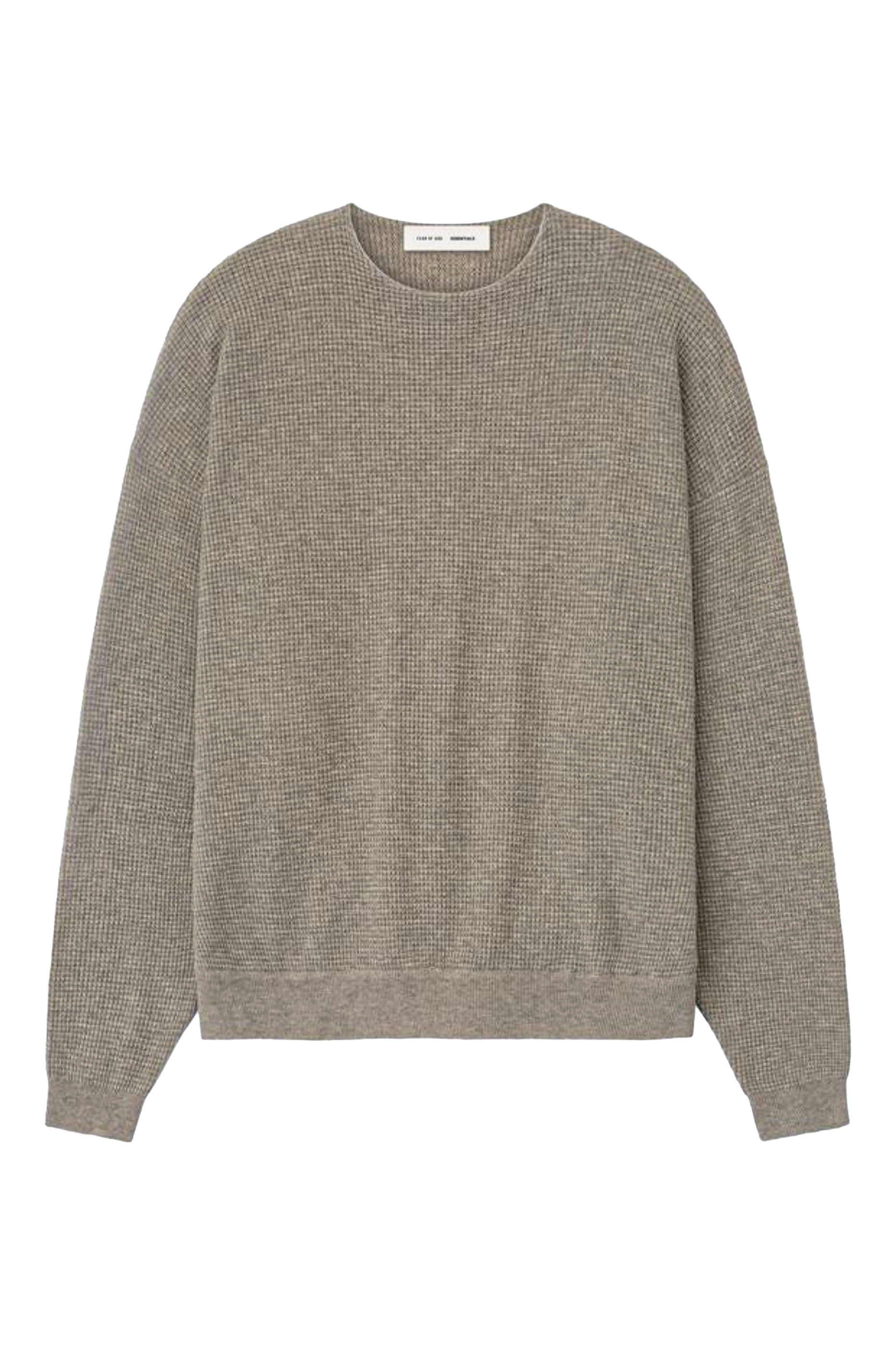 Waffle Crewneck 90s Sweater 