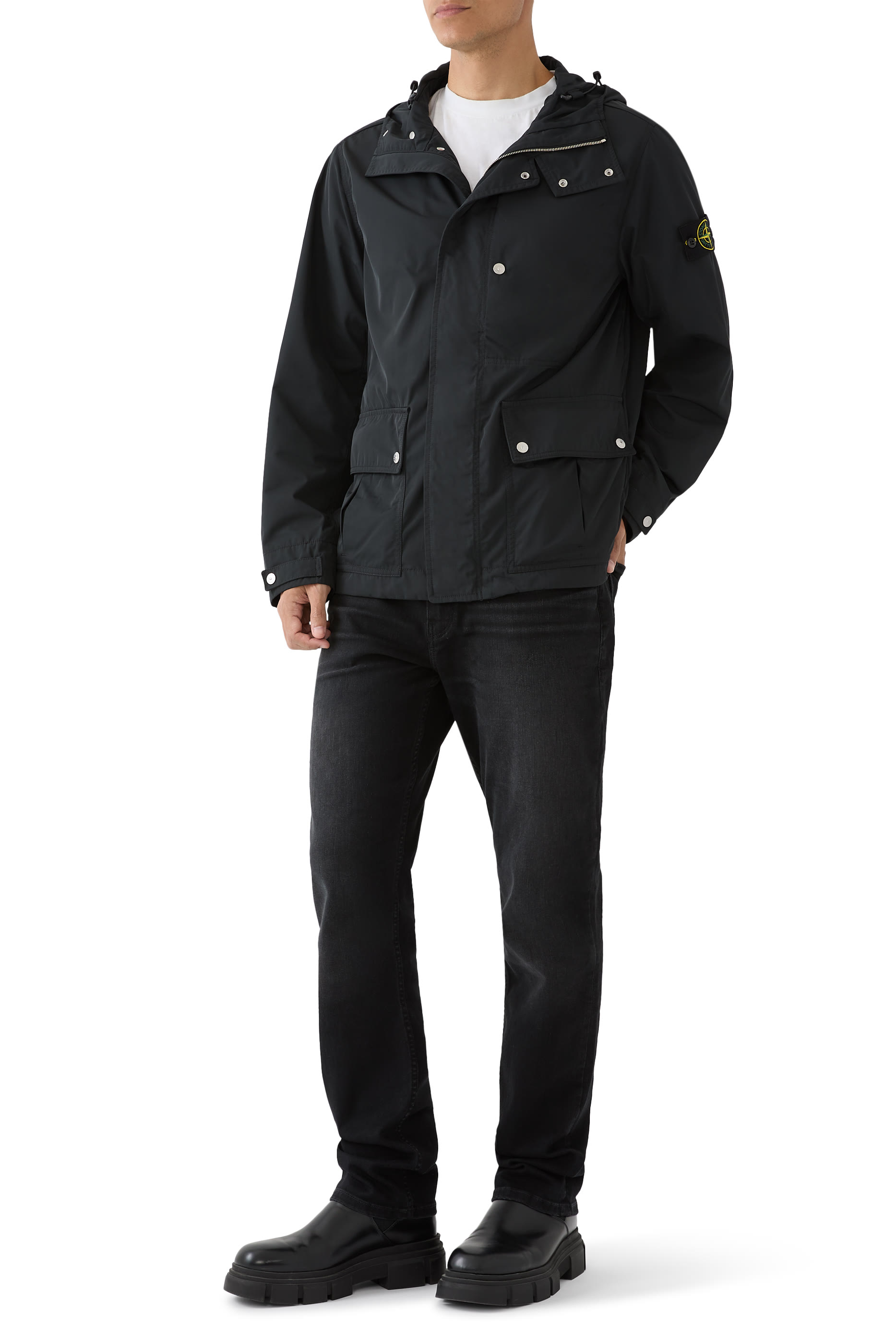 Micro Twill Hooded Jacket