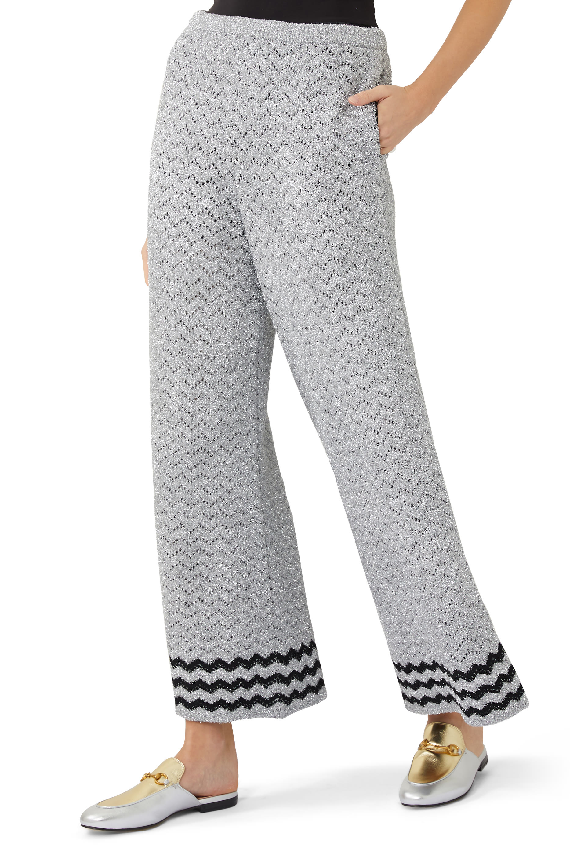 Nojum Zig-Zag Lurex Pants