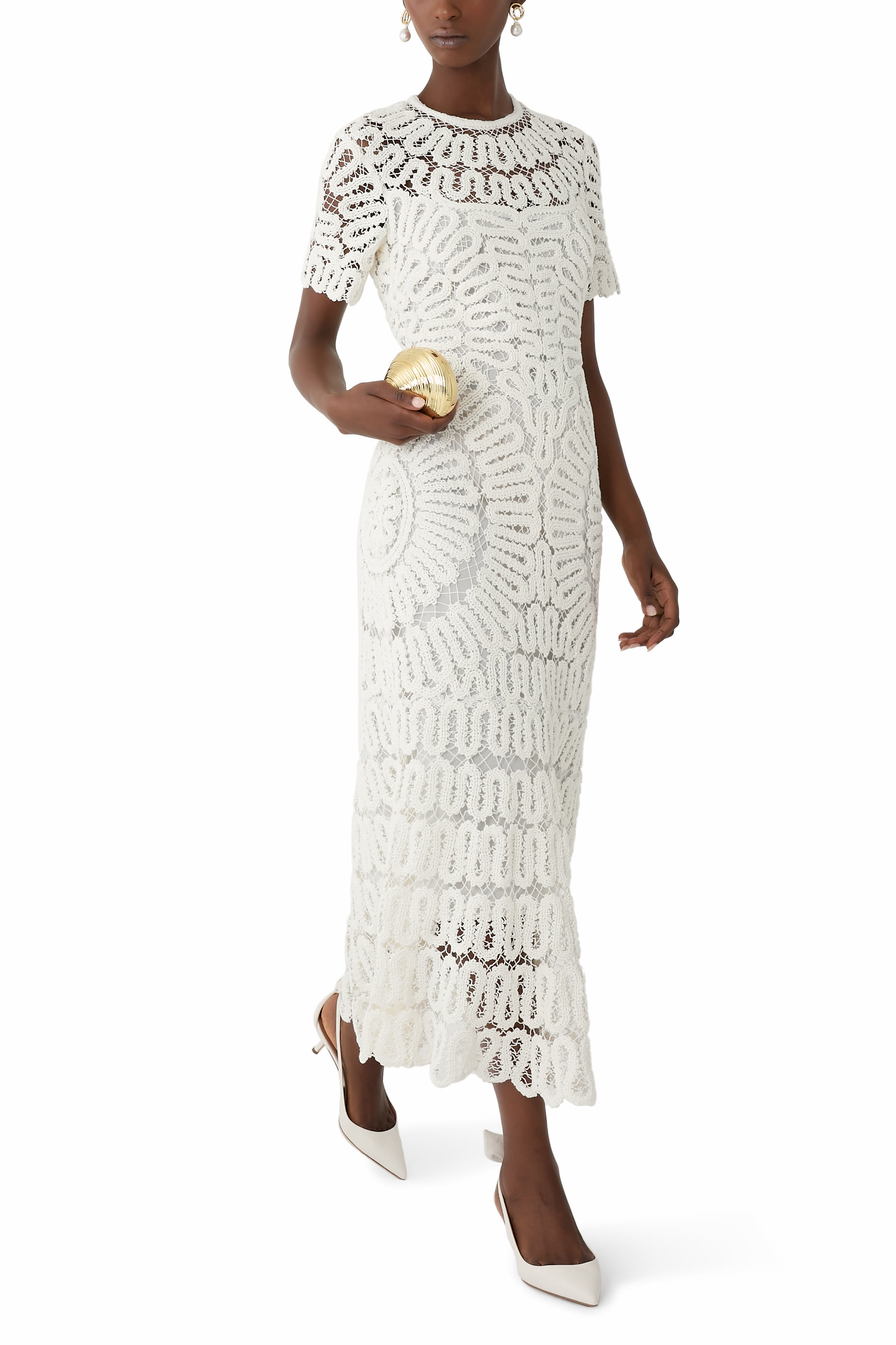 Lorelai Embroidered Midi Dress