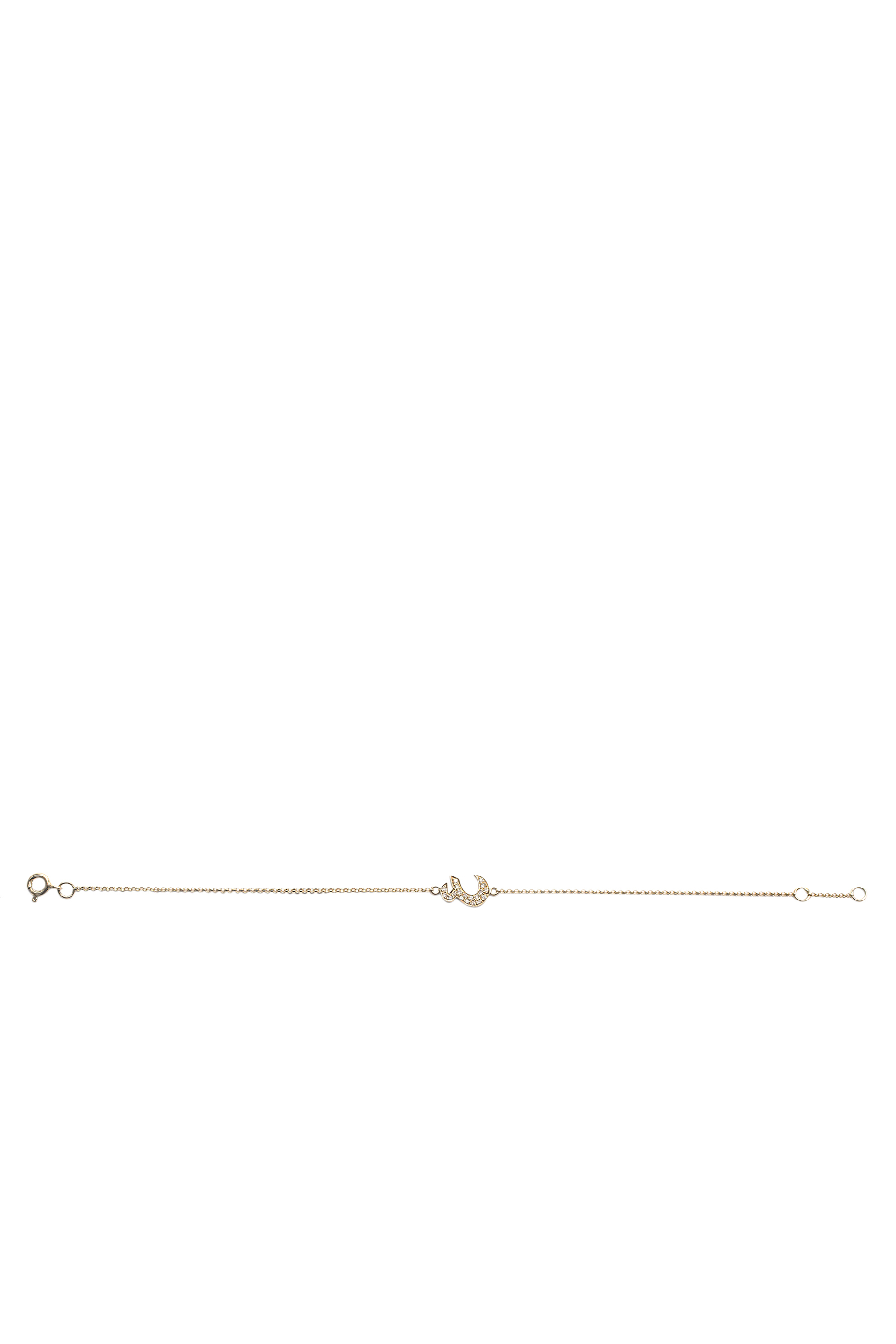 Oula Ein XS Letter Bracelet, 18k Yellow Gold & Diamonds
