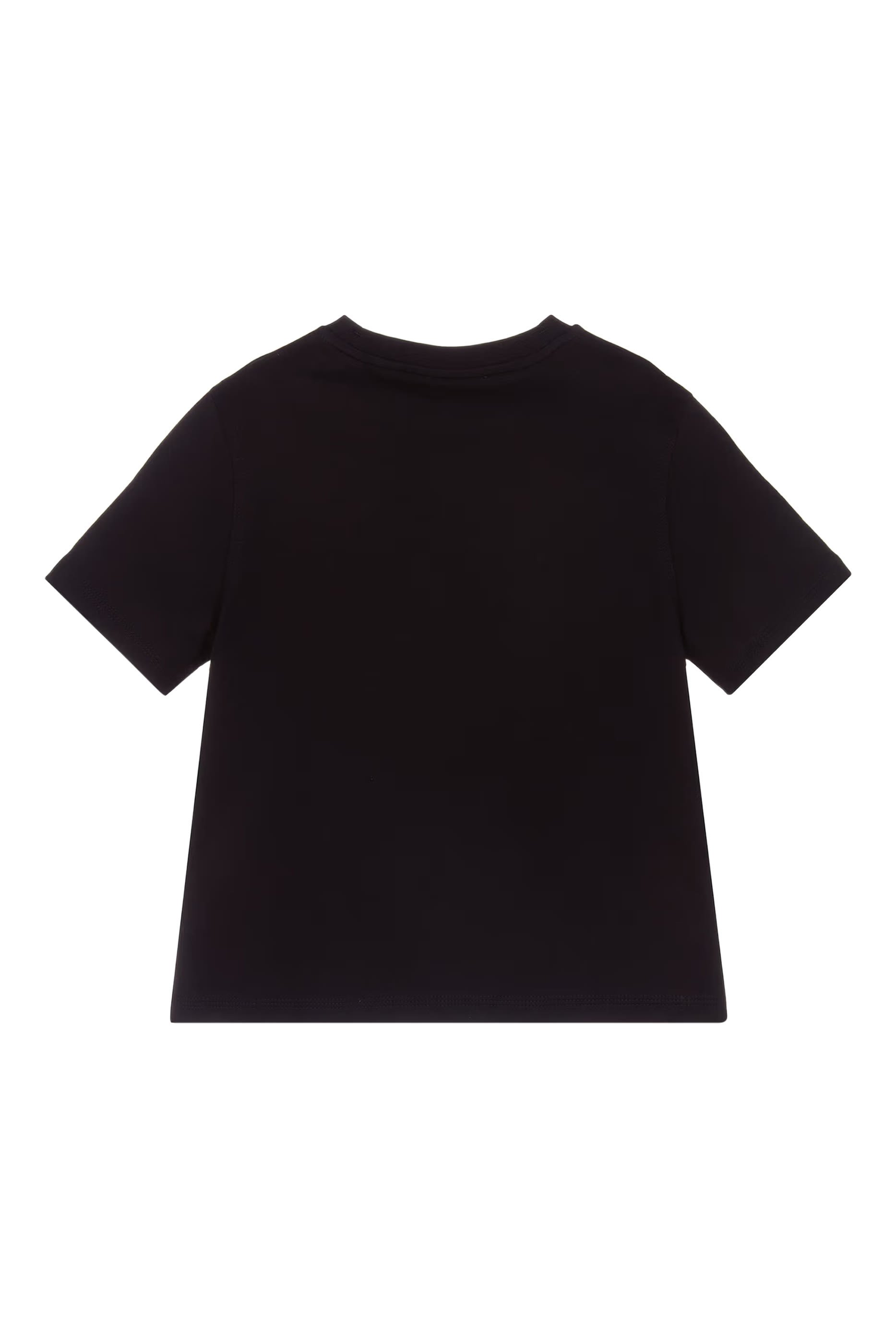Kids Check Trim Cotton T-Shirt 