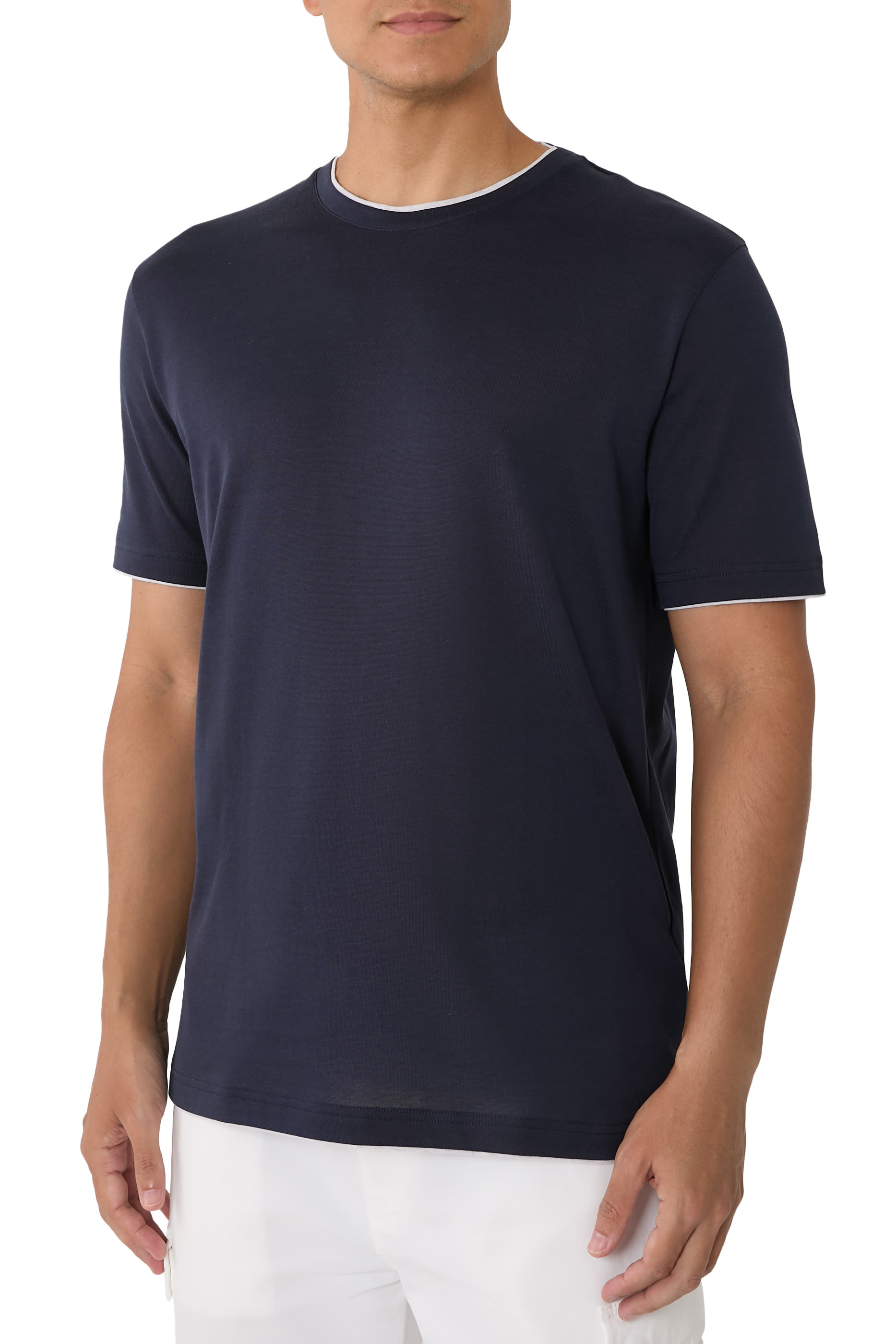 Crew Neck Cotton Jersey T-Shirt