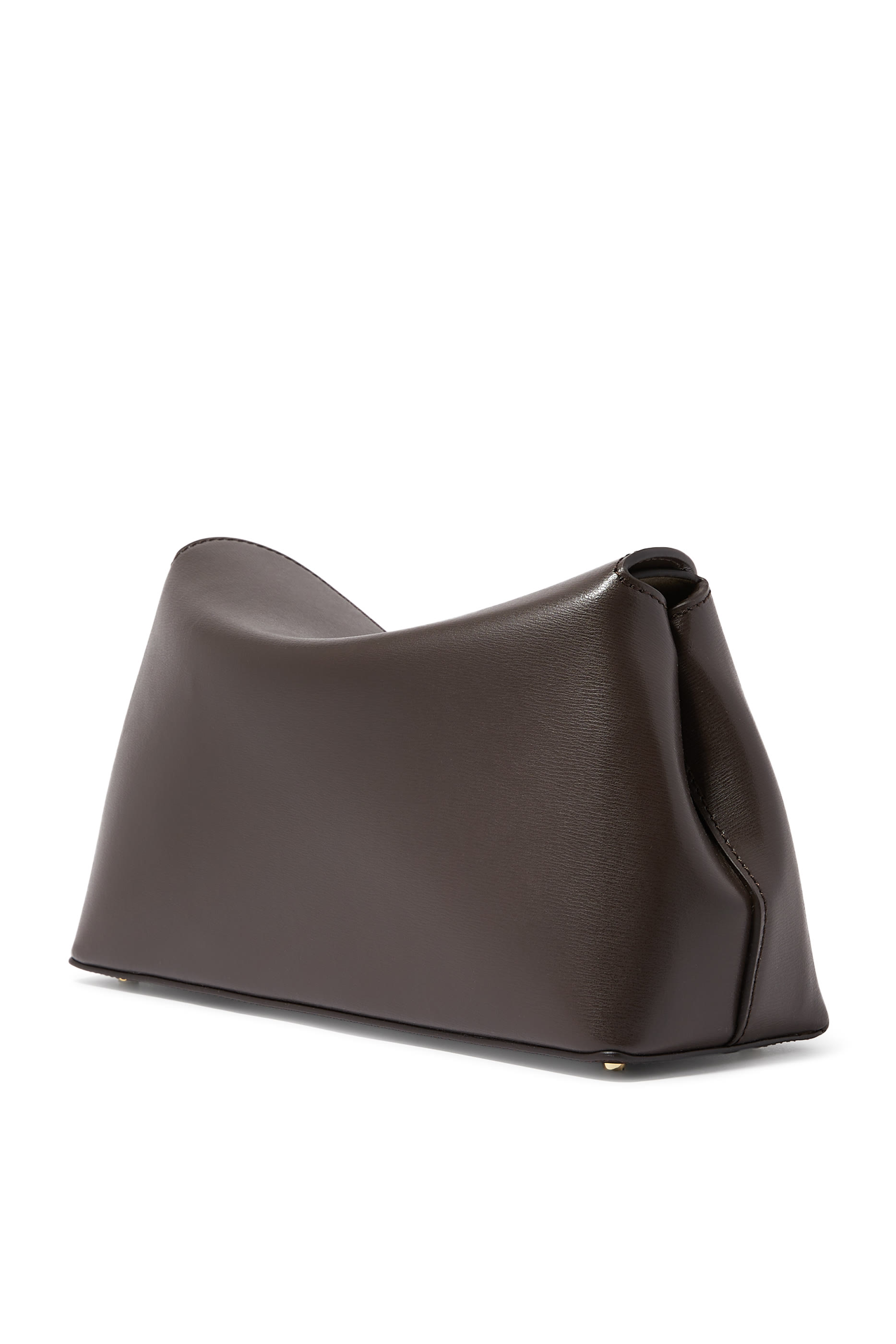 T-Lock Leather Clutch