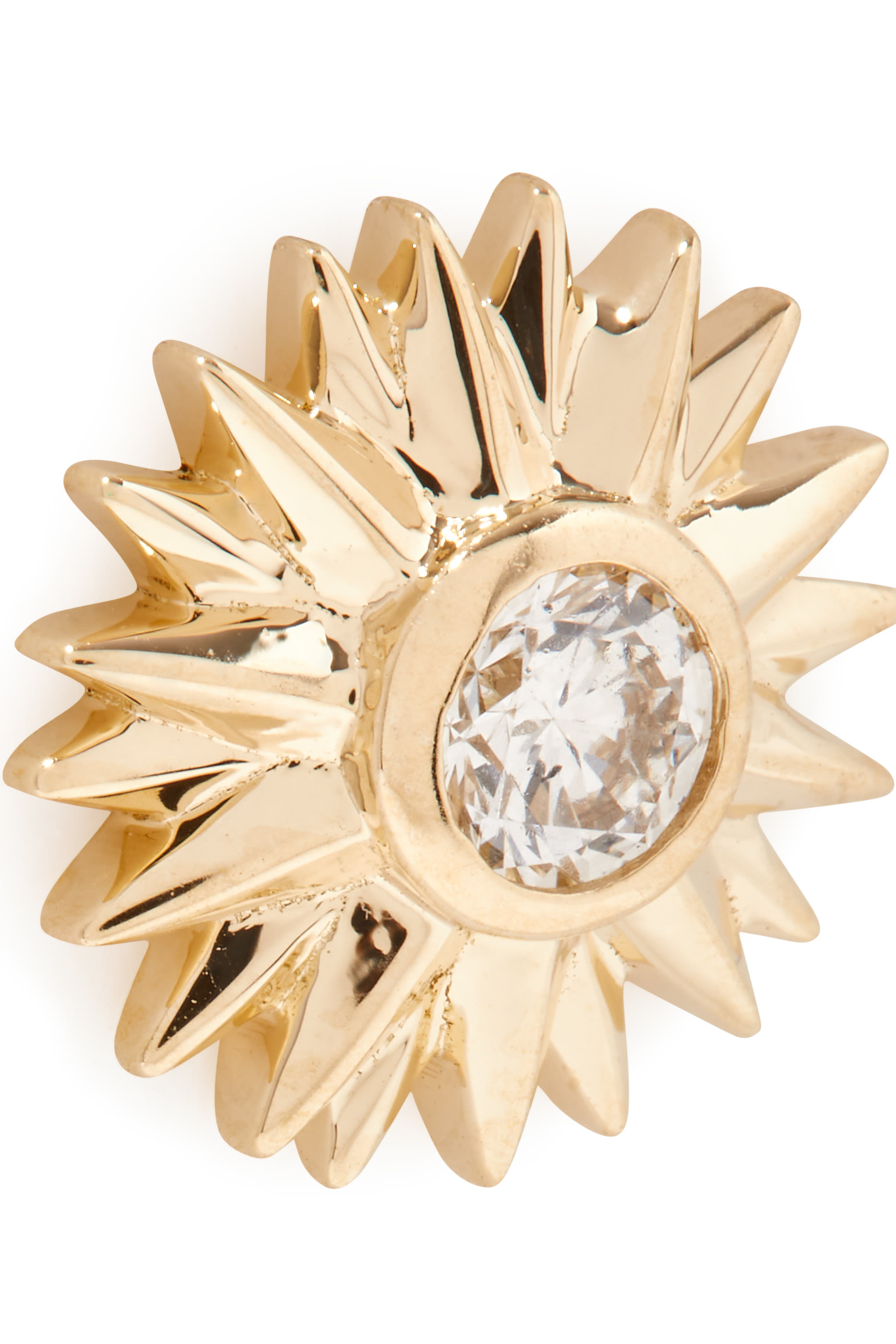 Diamond Sunburst Single Stud Earring