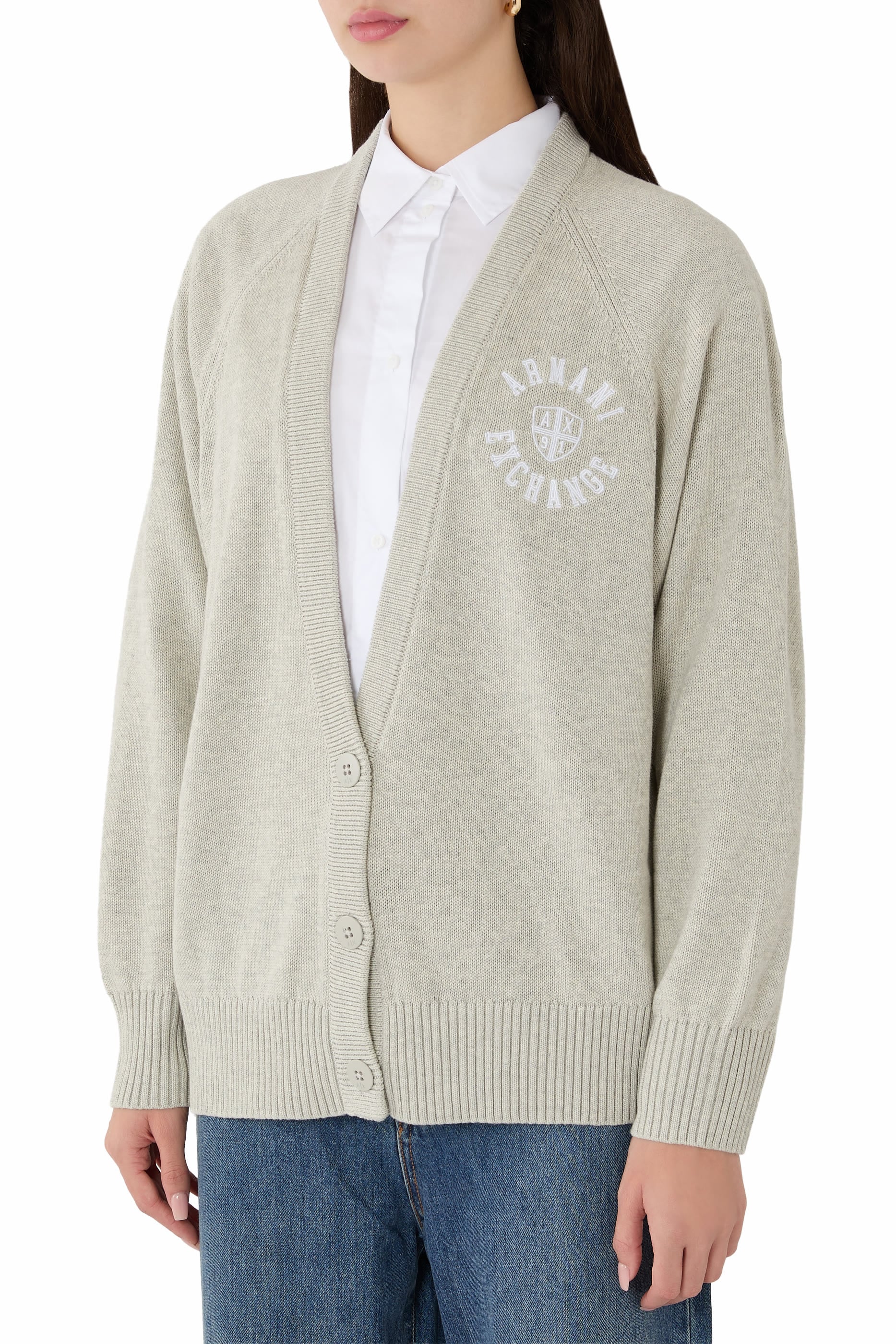 Logo V-Neck Cardigan