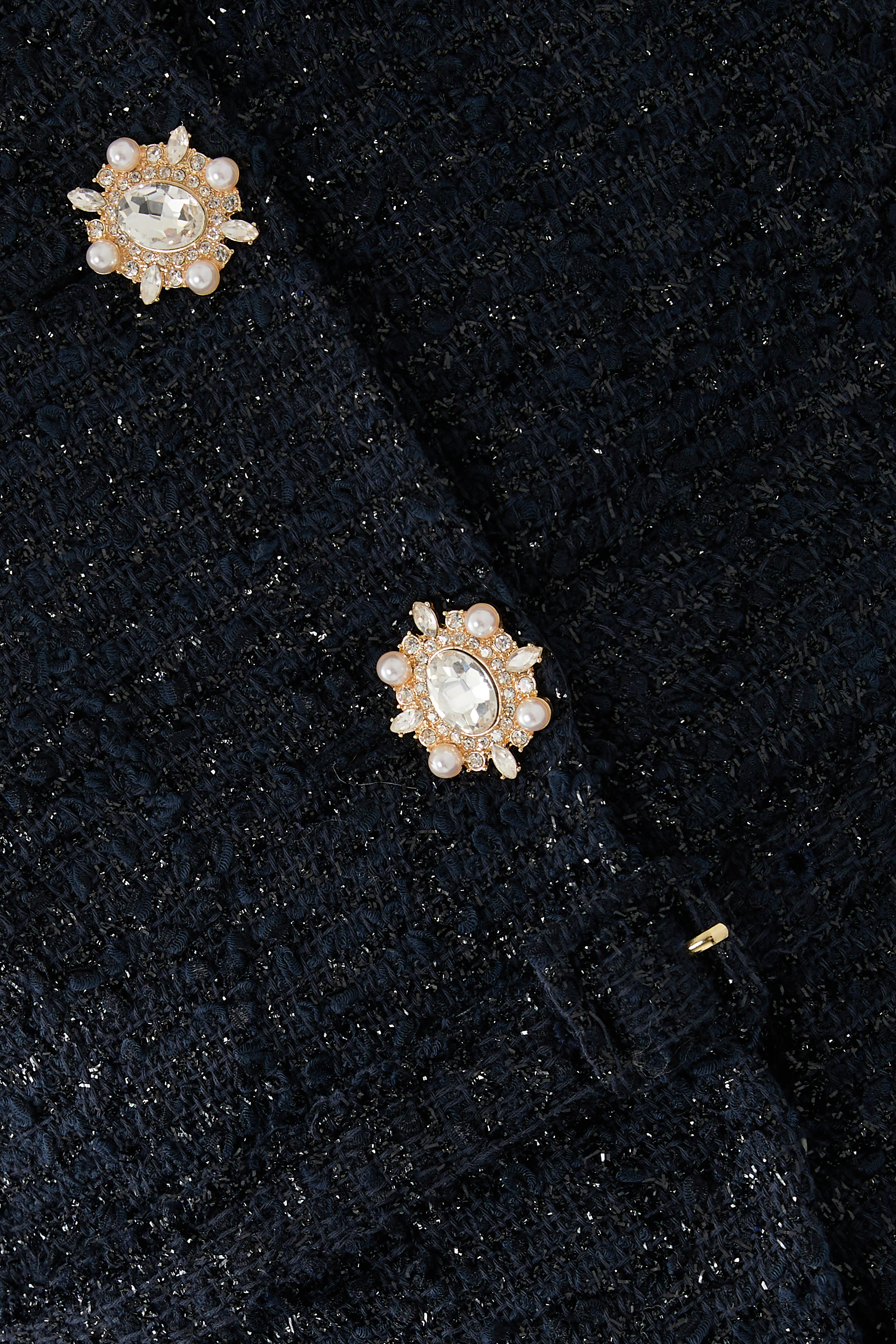 Metallic Boucle Midi Dress