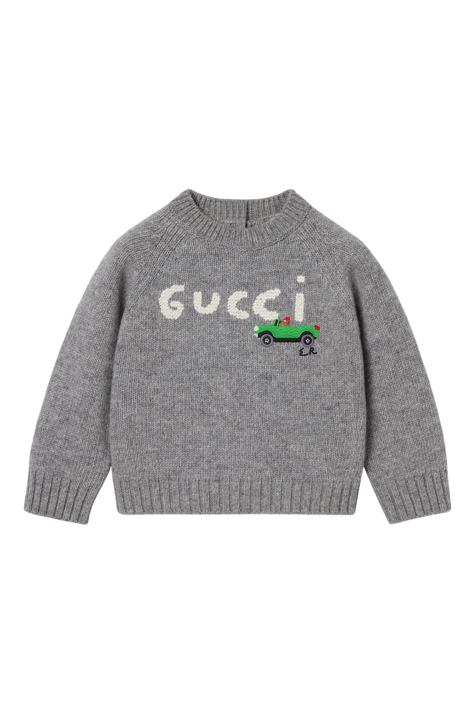 Kids Logo Embroidered Wool Sweater