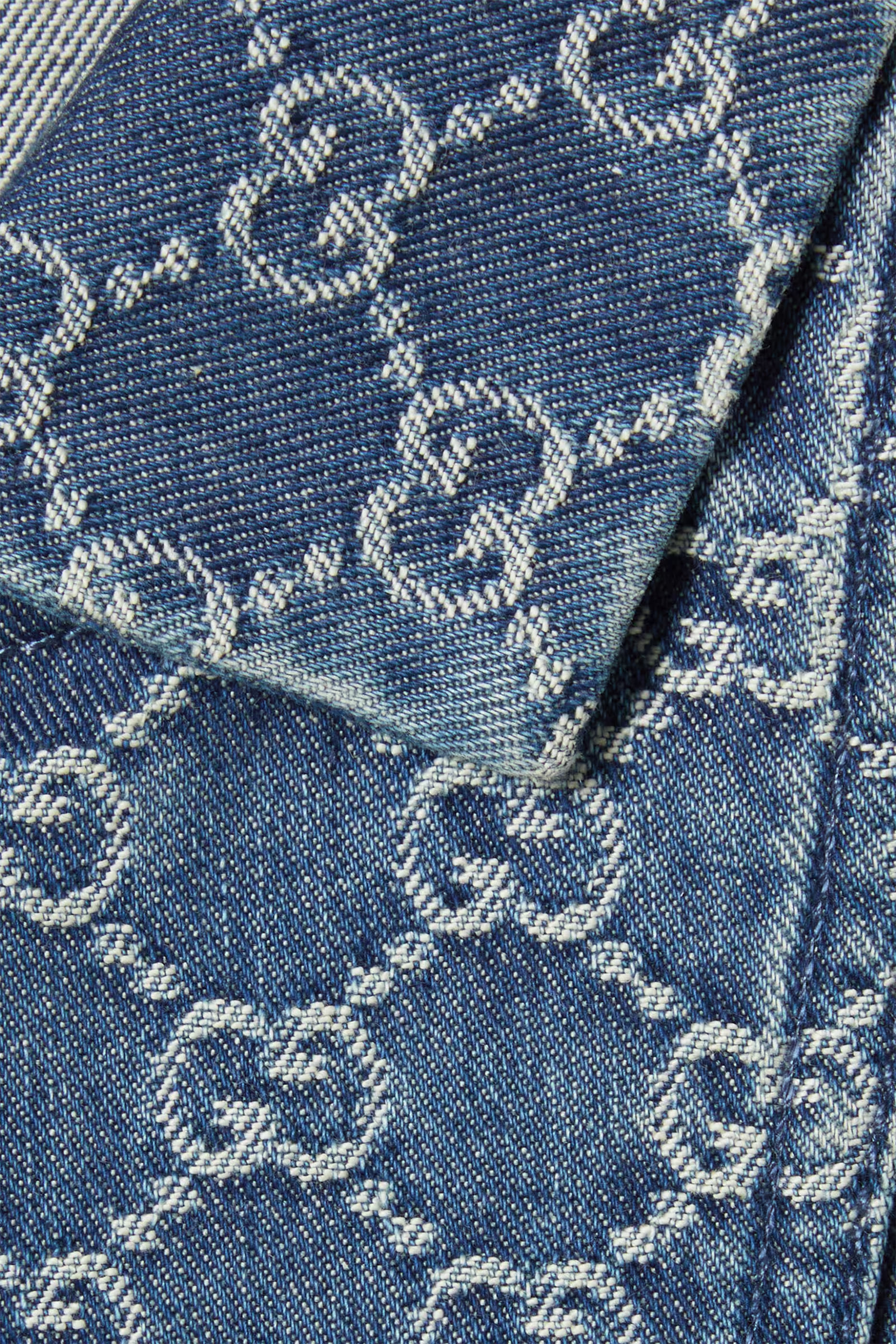 Kids GG Denim Jacquard Dress