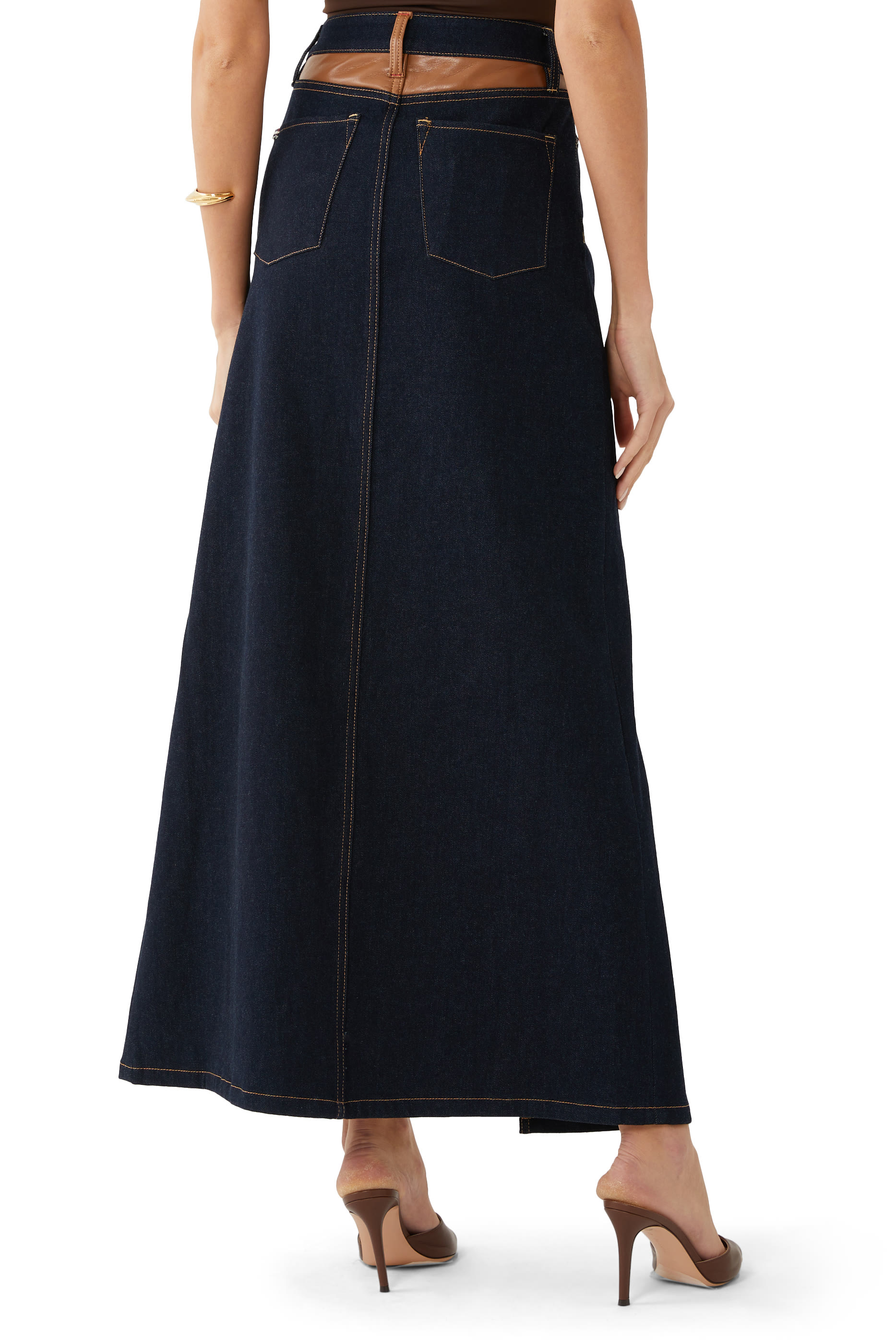 Rye High Rise Skirt With Vegan Combo