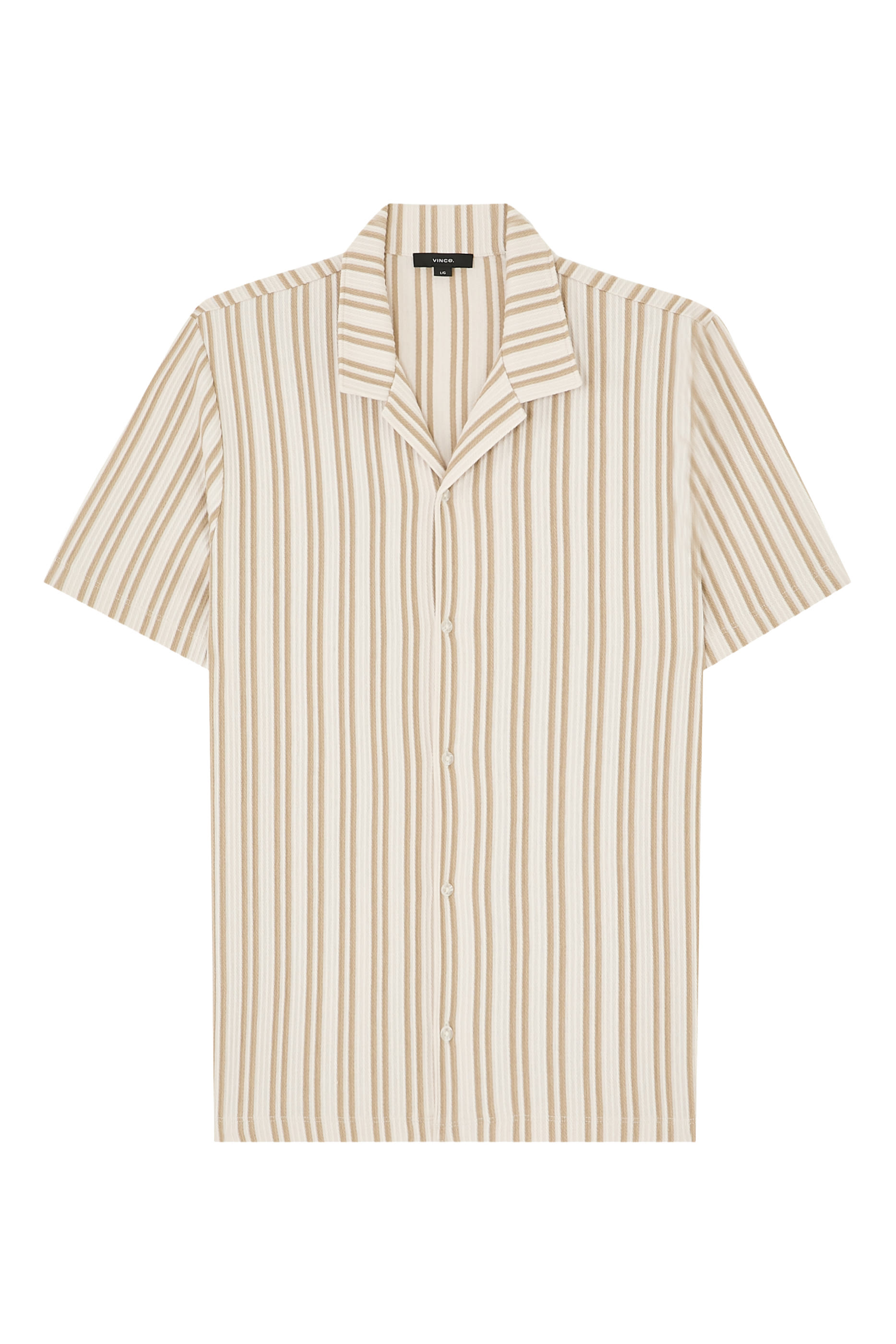  Jacquard Stripe Button-Front Shirt