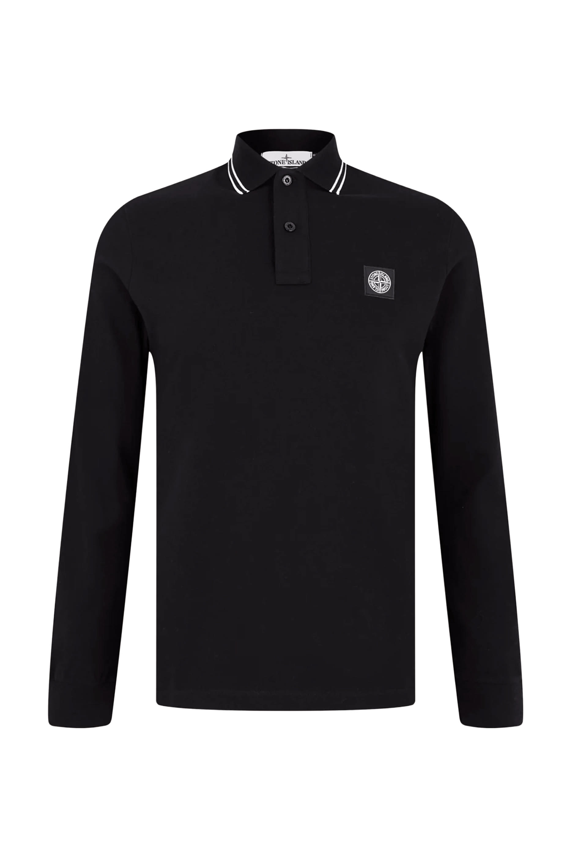Logo Patch Long Sleeves Polo Shirt