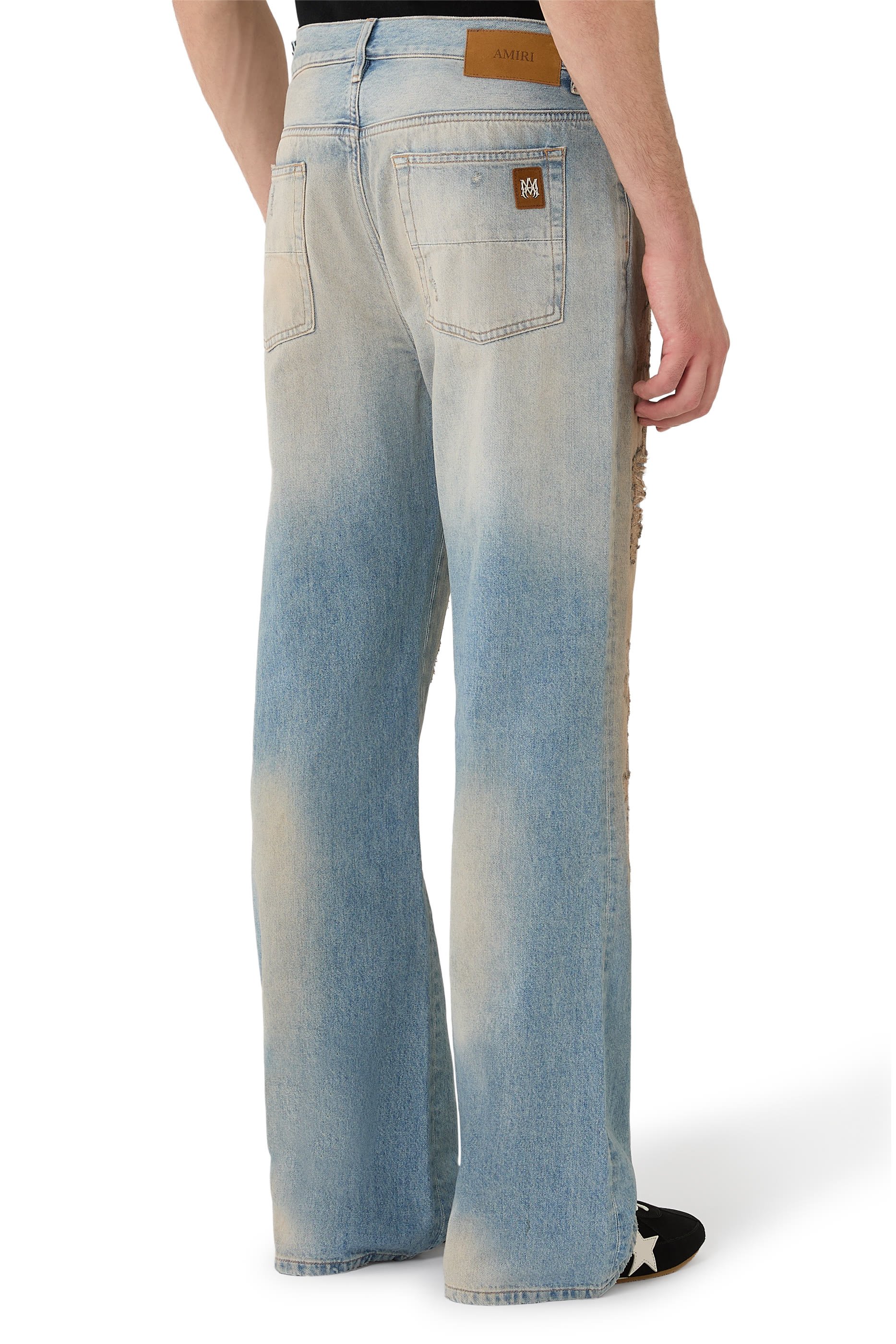 Repaired Boot Cut Jeans