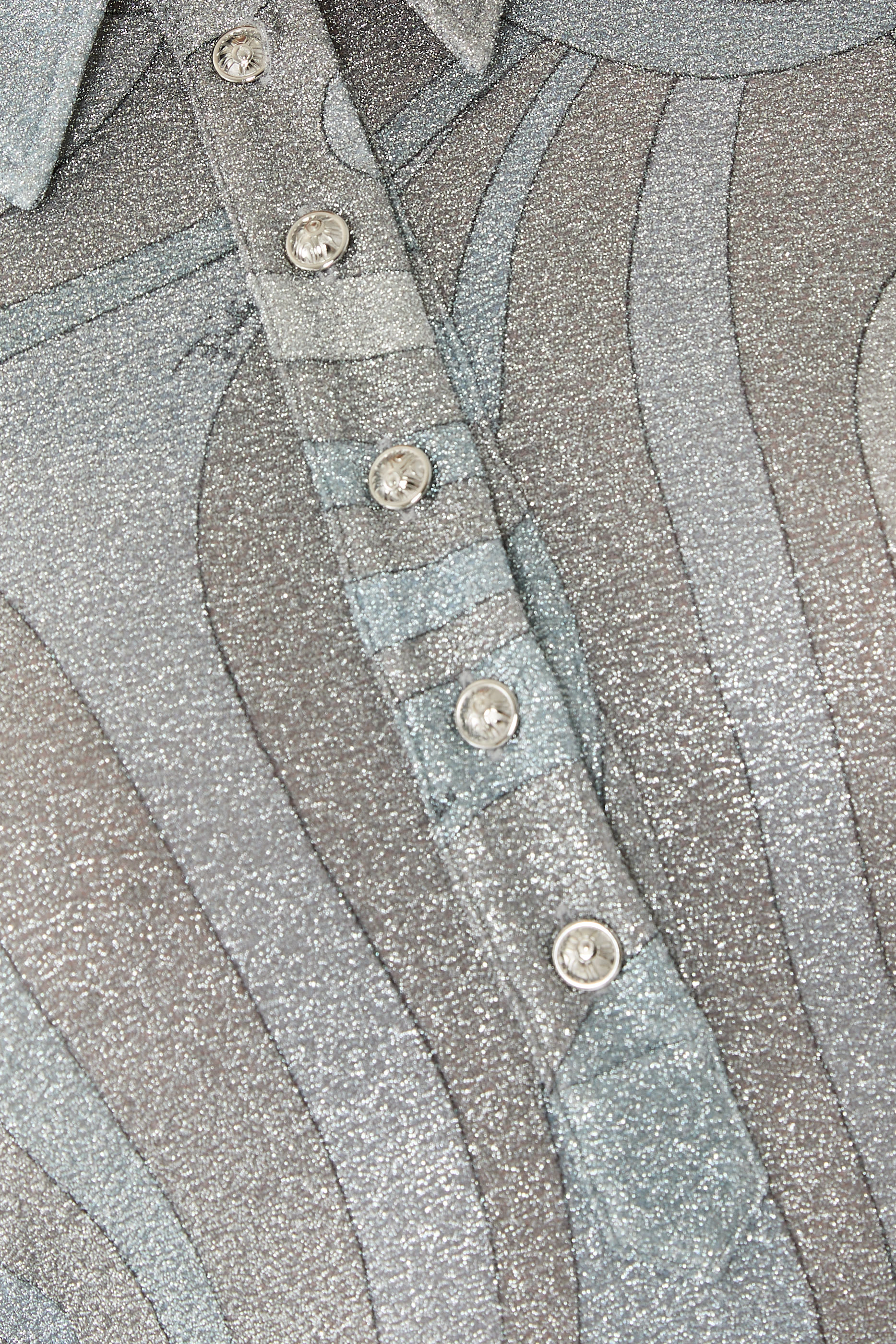  Iride Print Lame Jersey Top