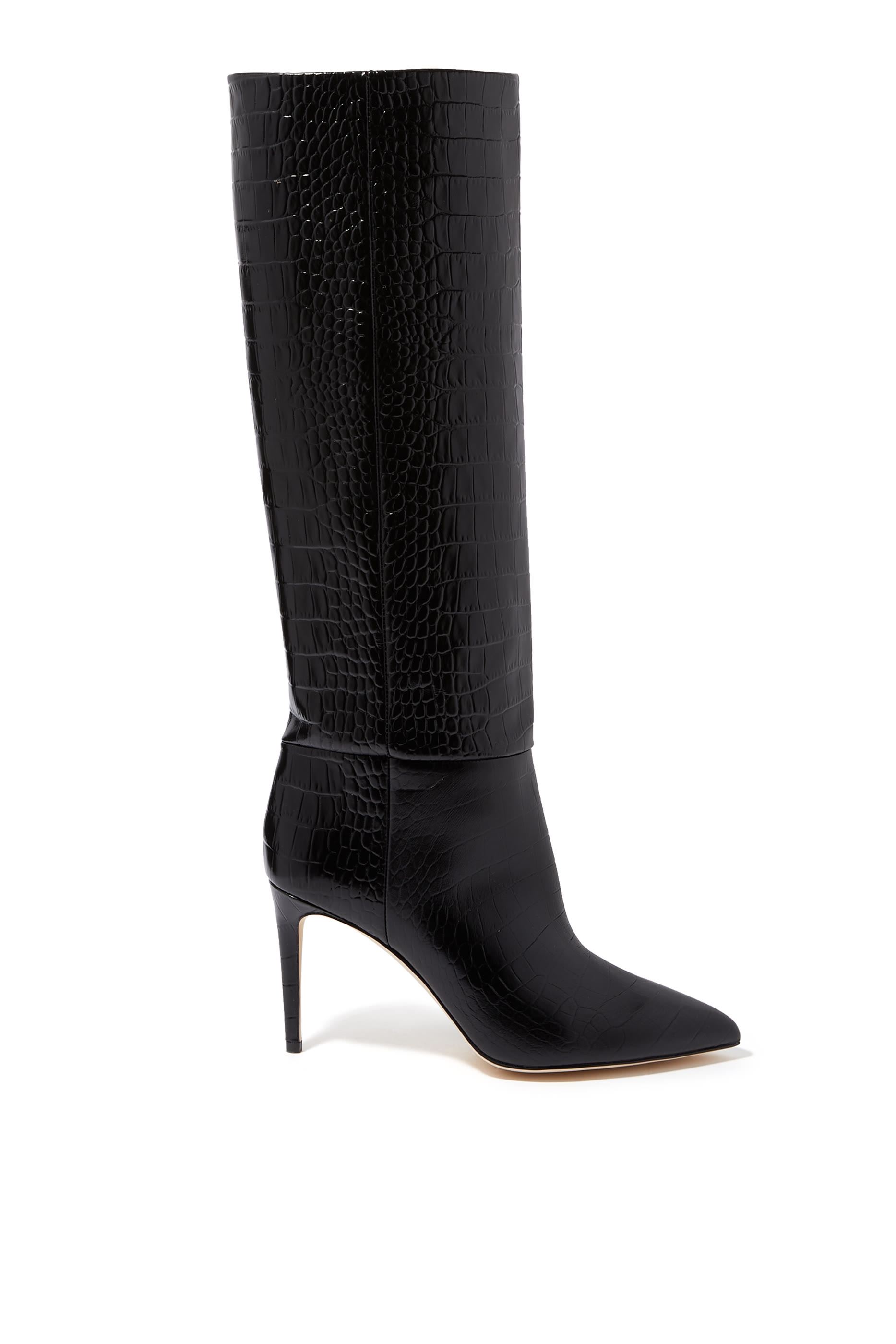 Croc Embossed Stiletto 85 Boots