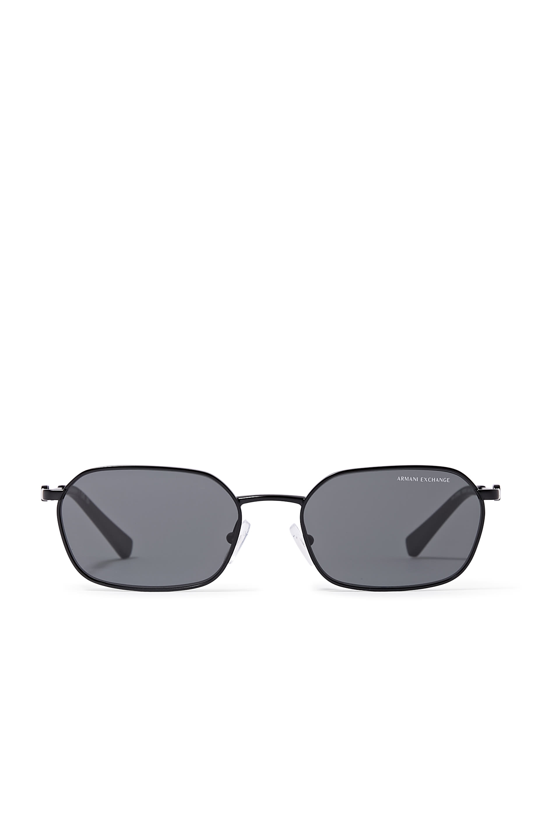 Cross Flat Rectangular Metal Sunglasses
