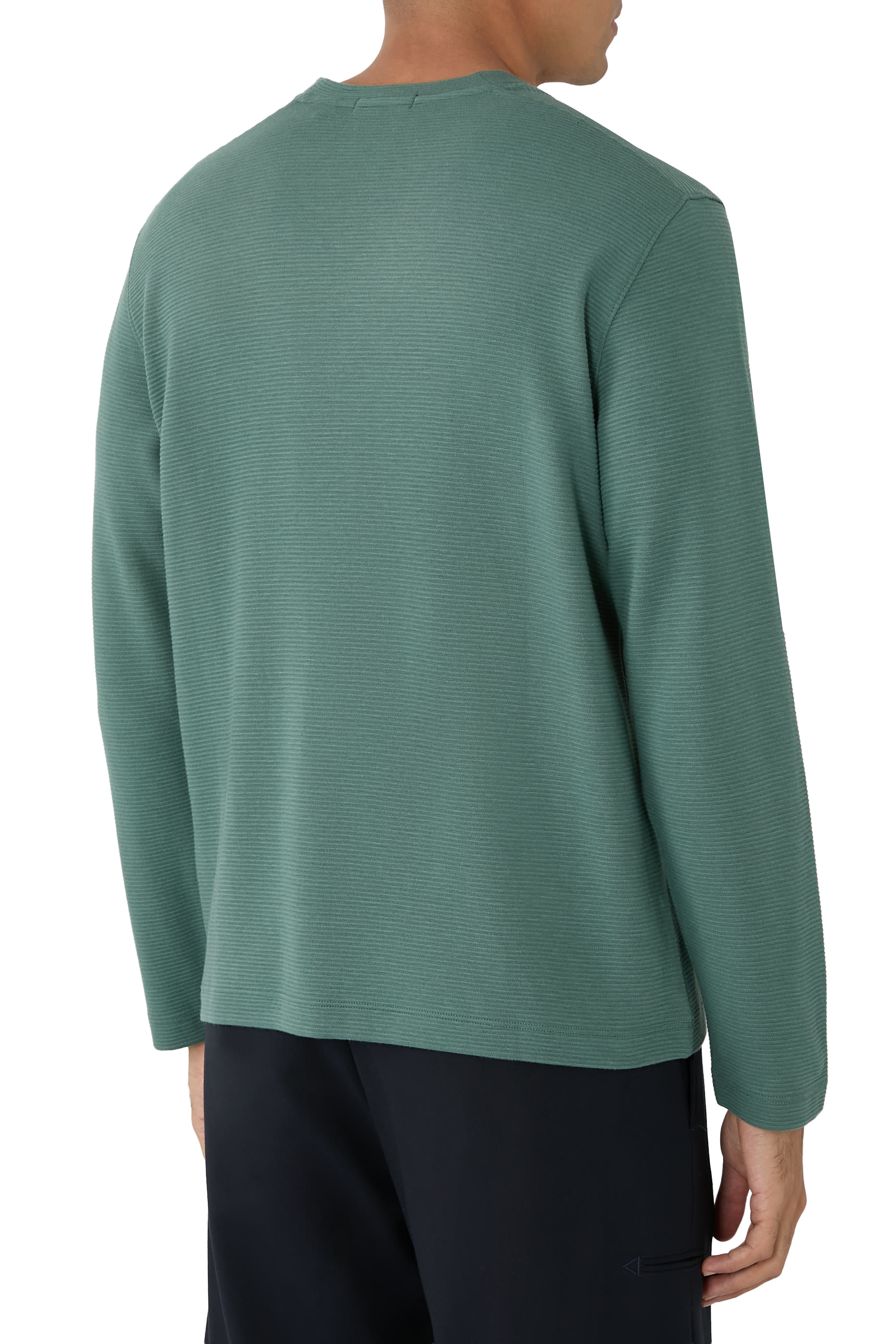  Delroy Long-Sleeve T-Shirt in Studio Knit Jacquard