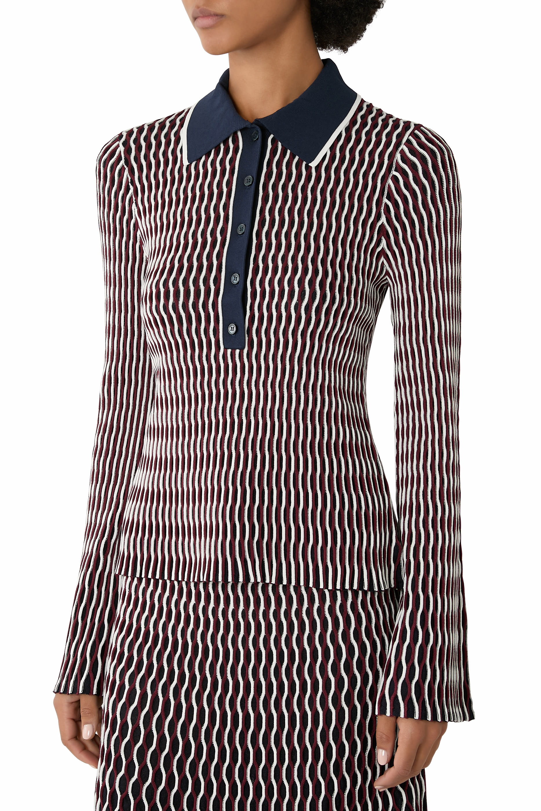 Colleen Knit Polo Top