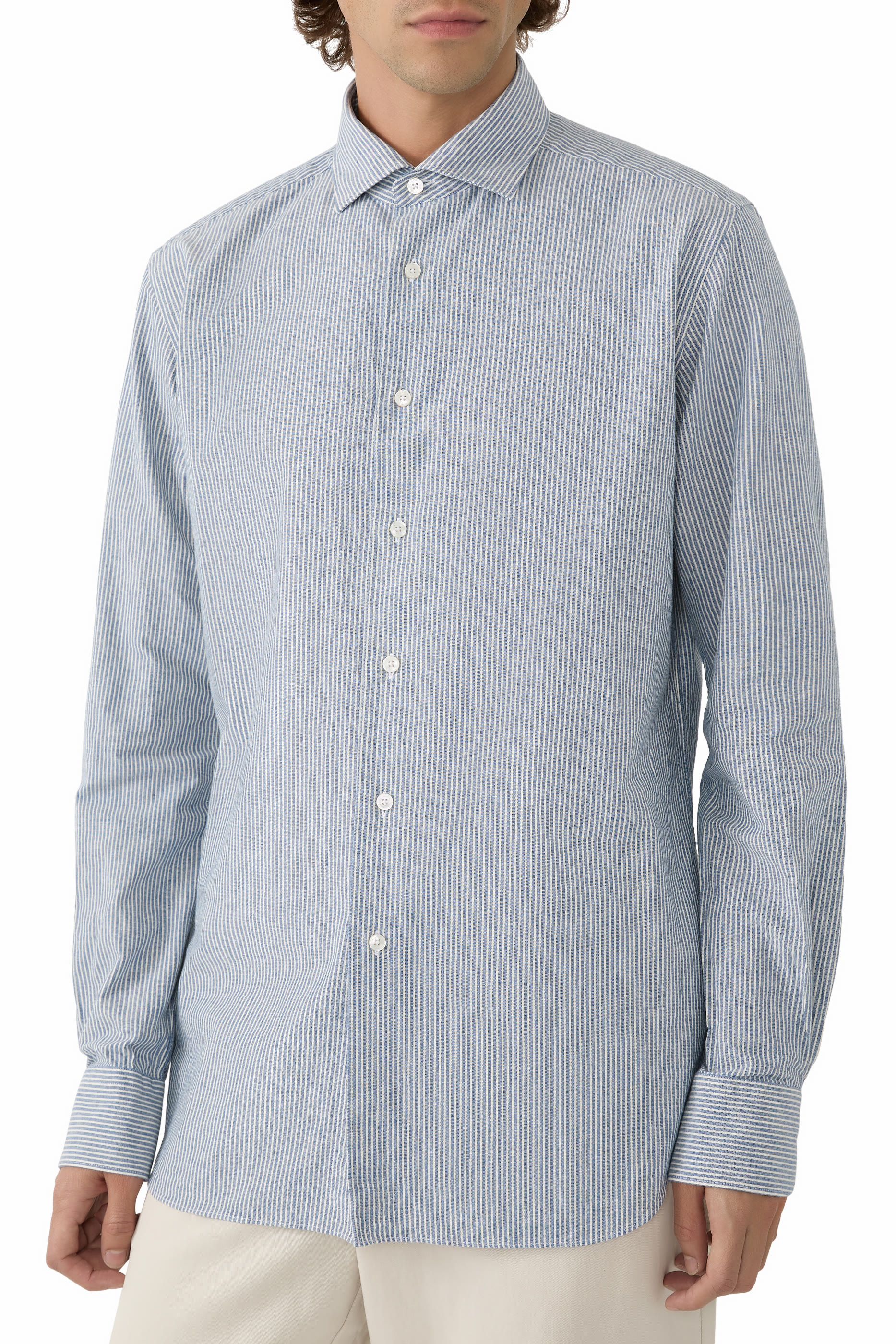 Glanshirt Regular-Fit Cotton Shirt