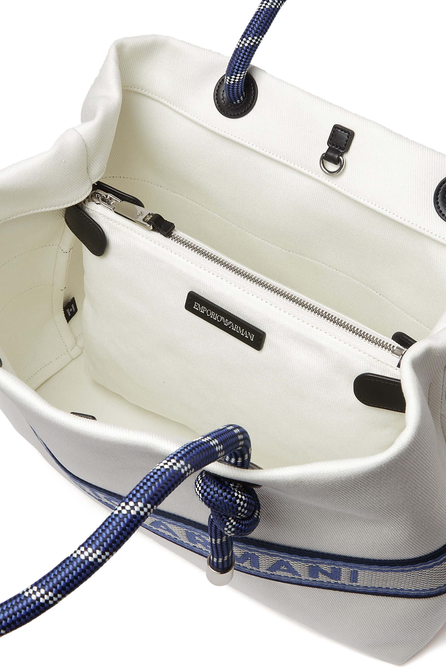 MyEA Logo-Tape Shopping Tote Bag