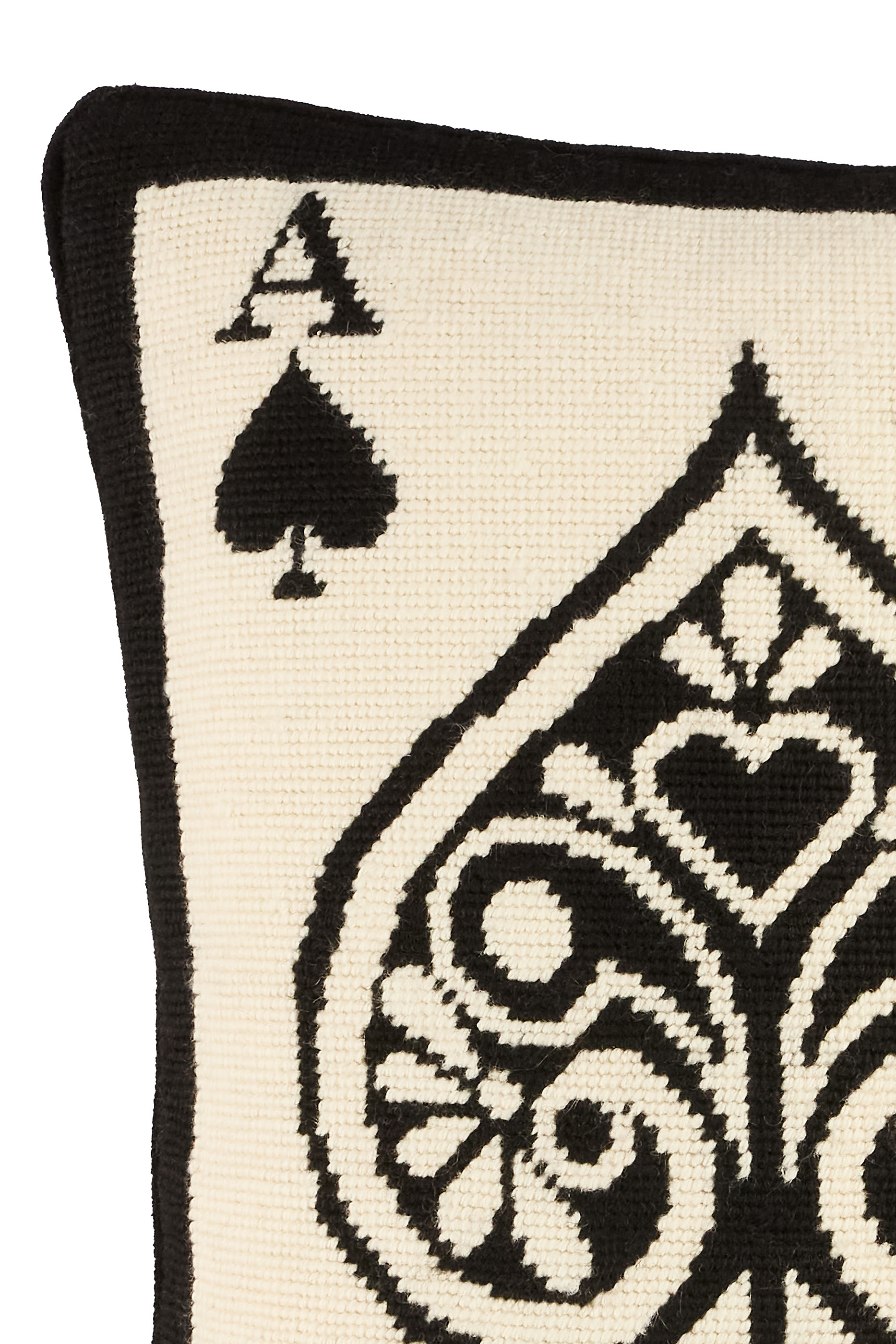 Ace of Spades Needlepoint Cushion