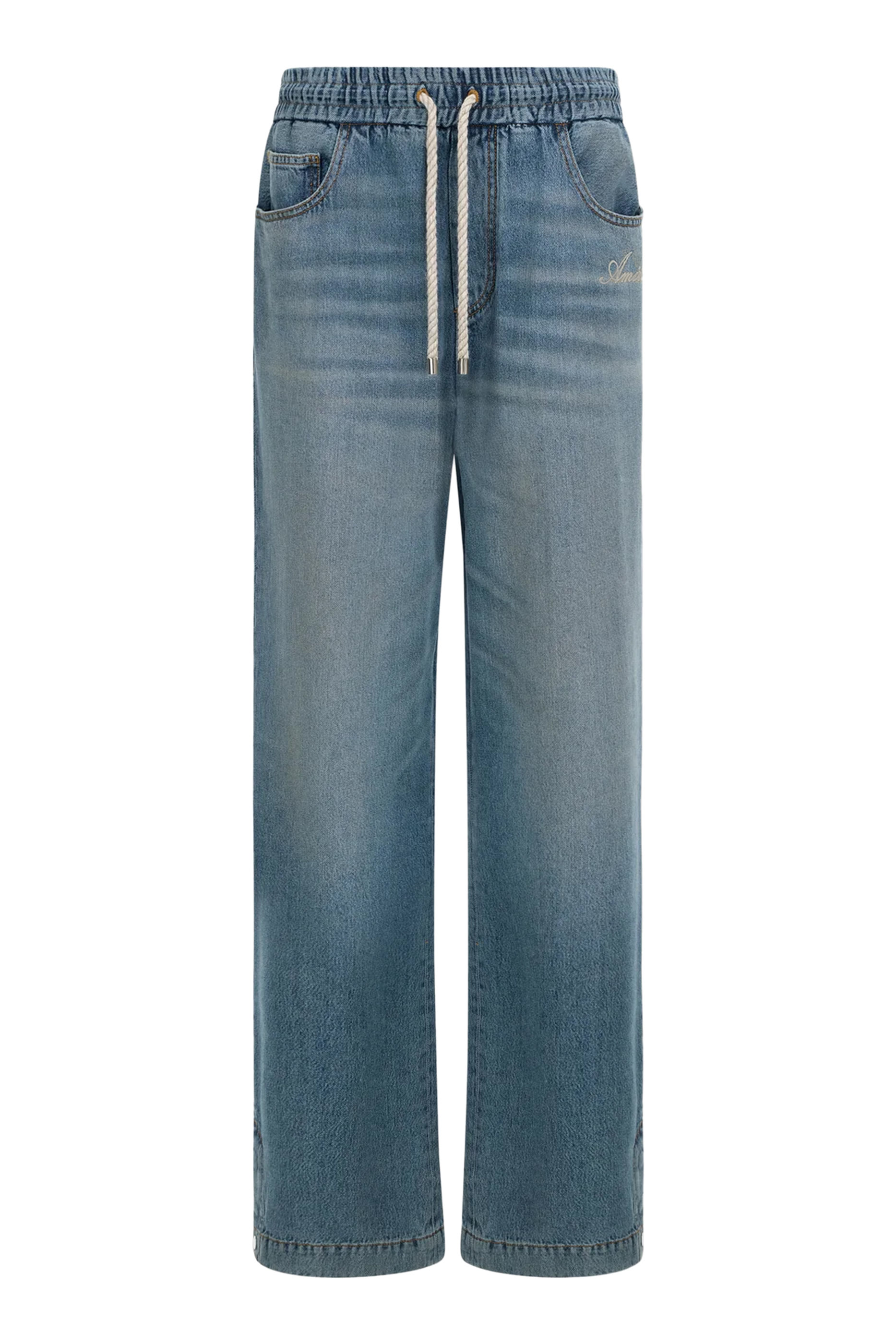 Drawstring Baggy Jeans