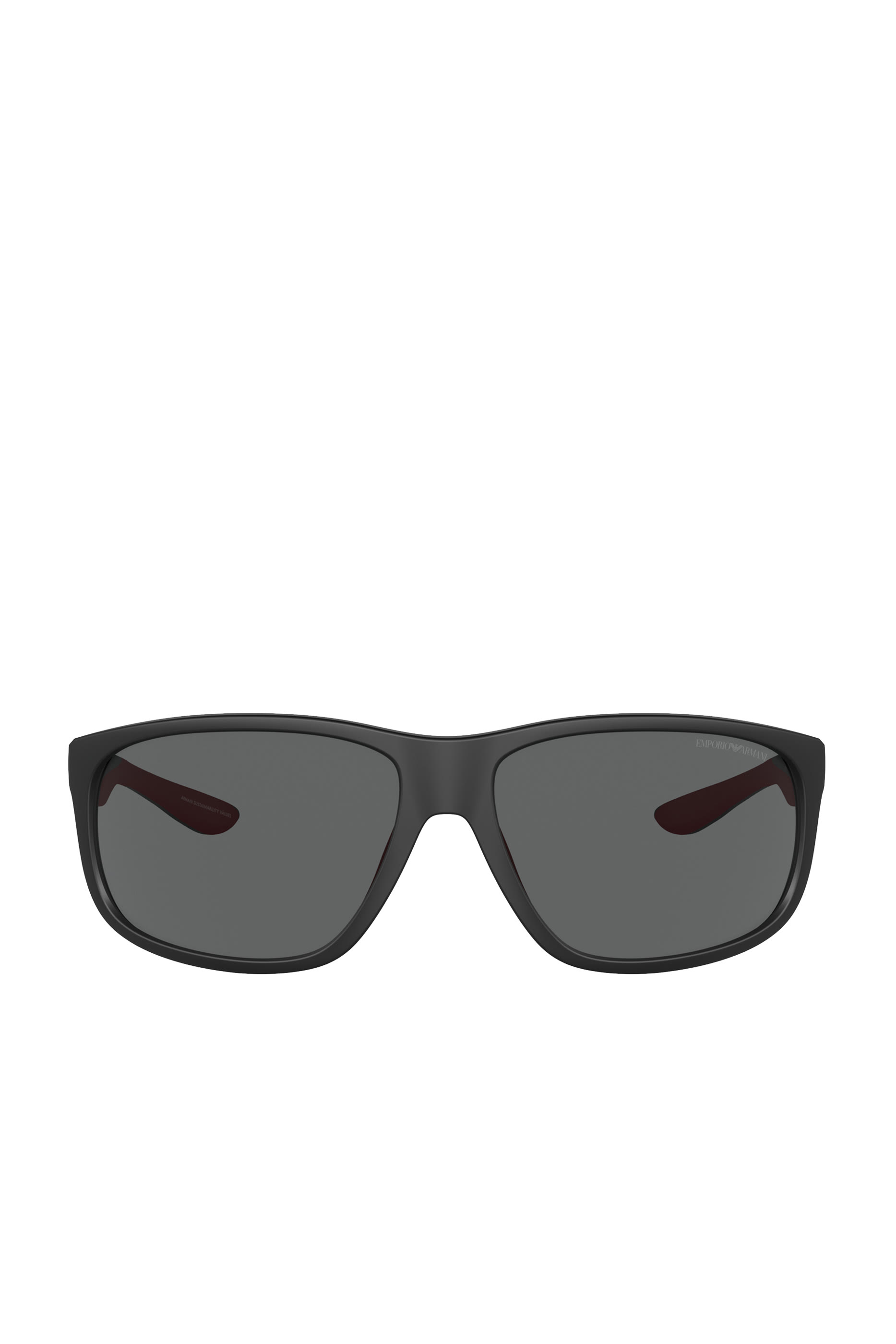 Men's D-Frame Sunglasses in Black with Dark Grey Lenses