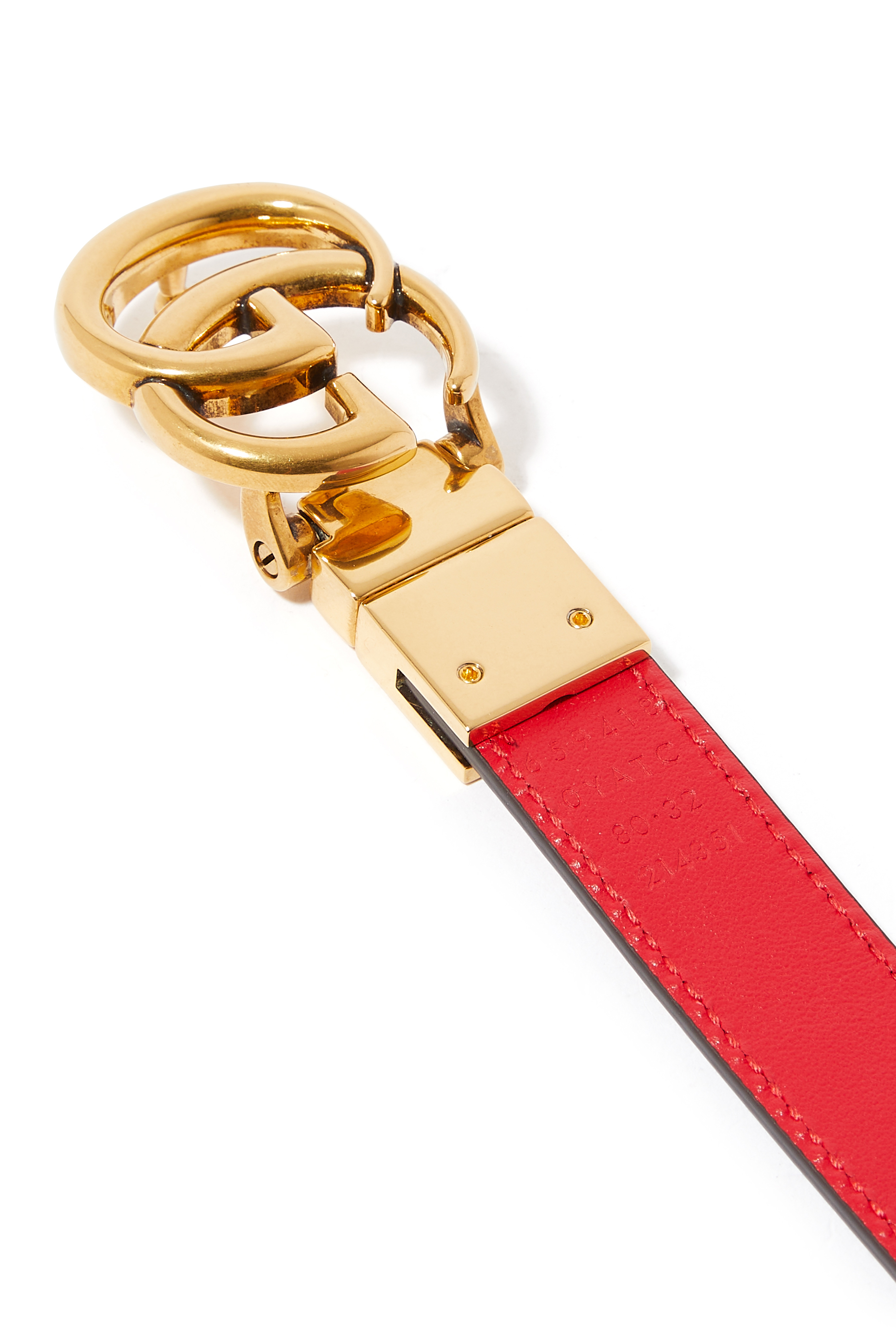 GG Marmont Reversible Thin Leather Belt