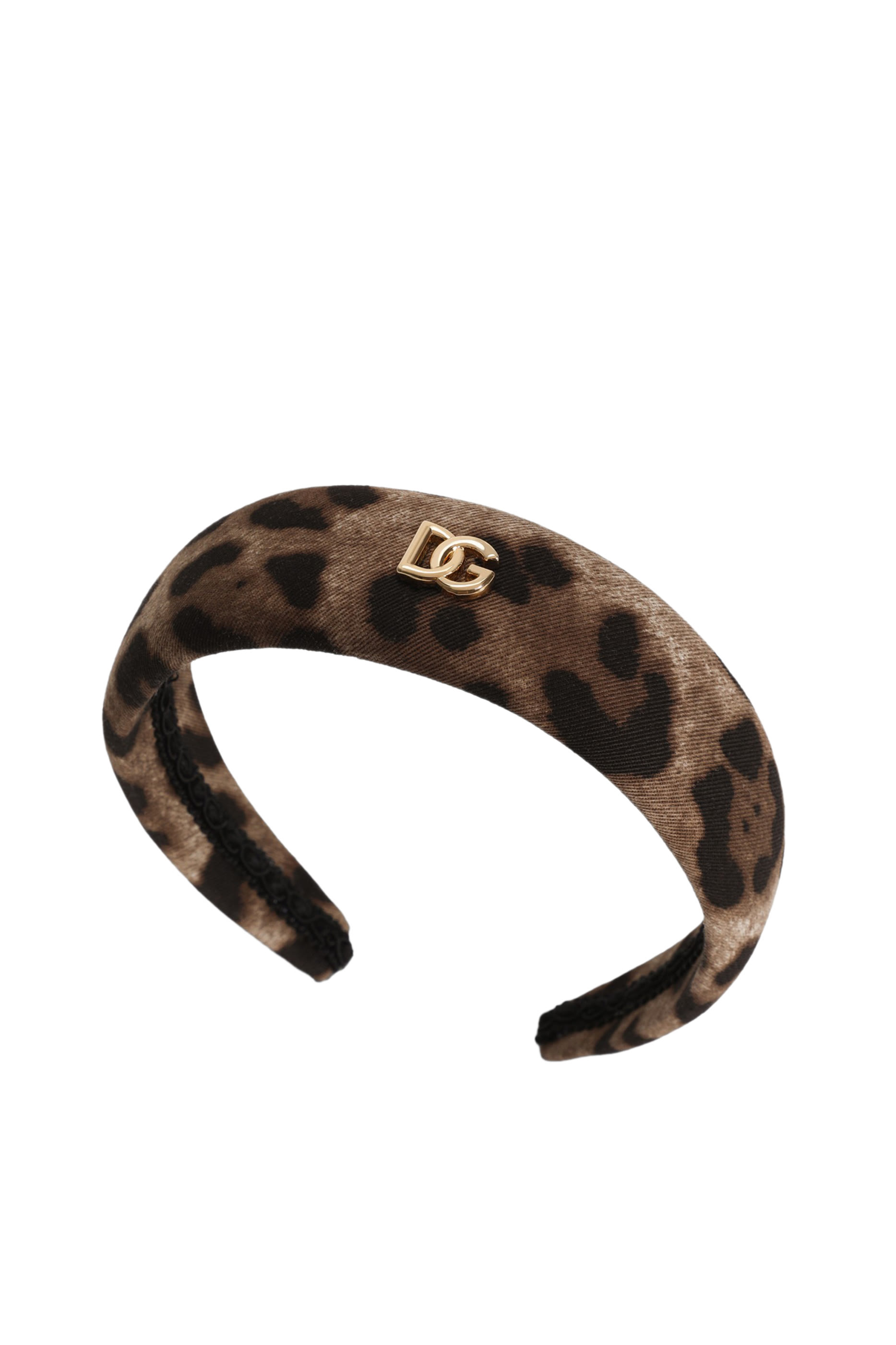 Kids Leopard-Print Stretch Drill Headband