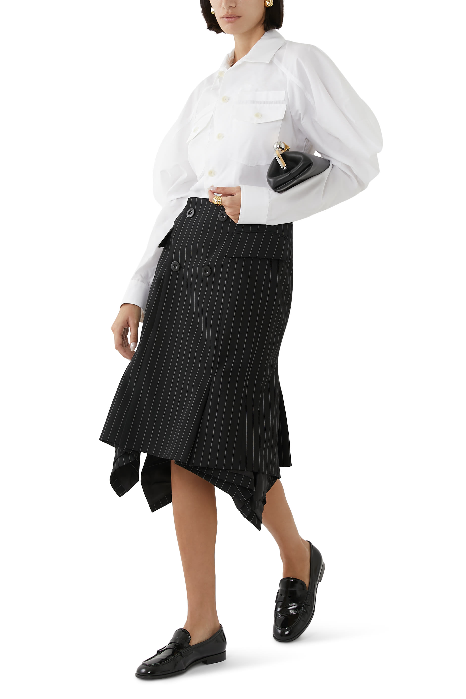 Wool Silk Suiting Skirt