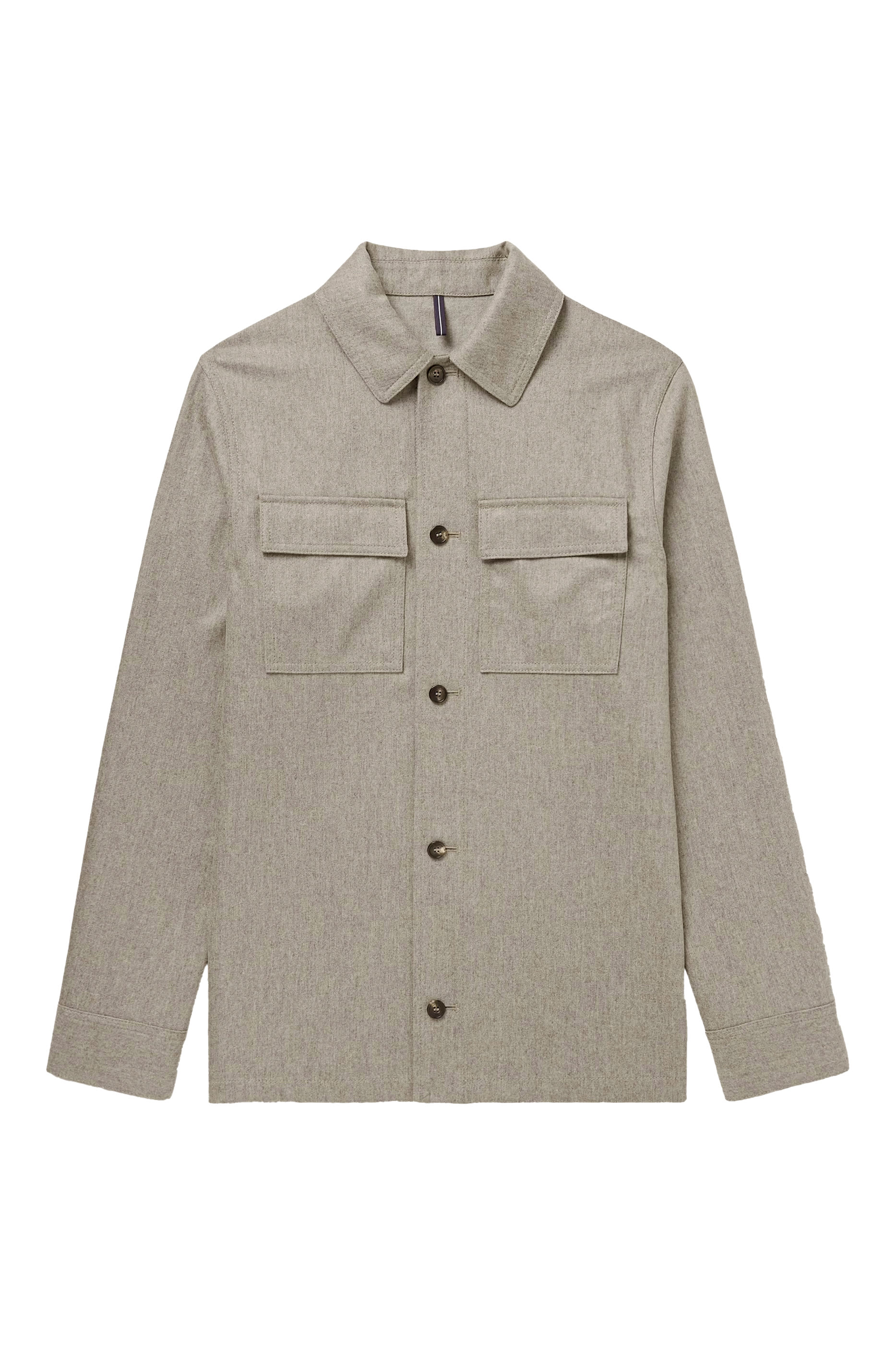 Wool and Cashmere Flannel Overshirt
