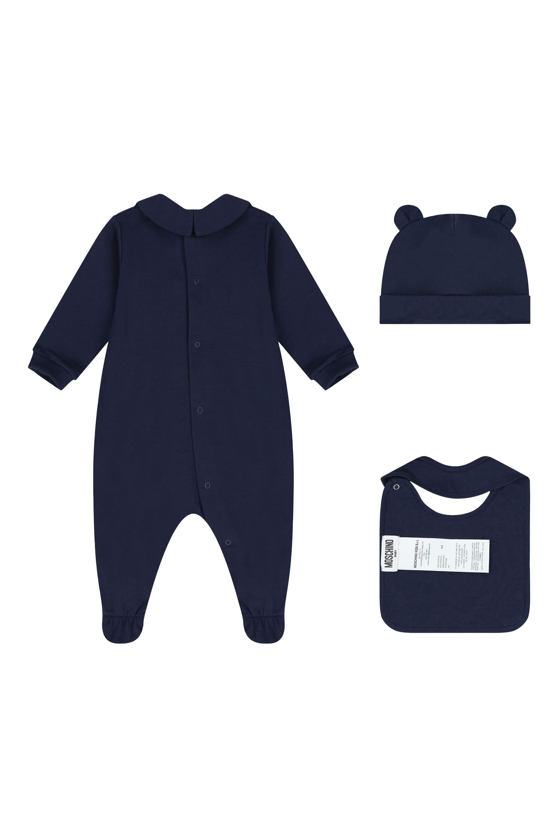 Kids BG Teddy Patch Bib + Hat Set