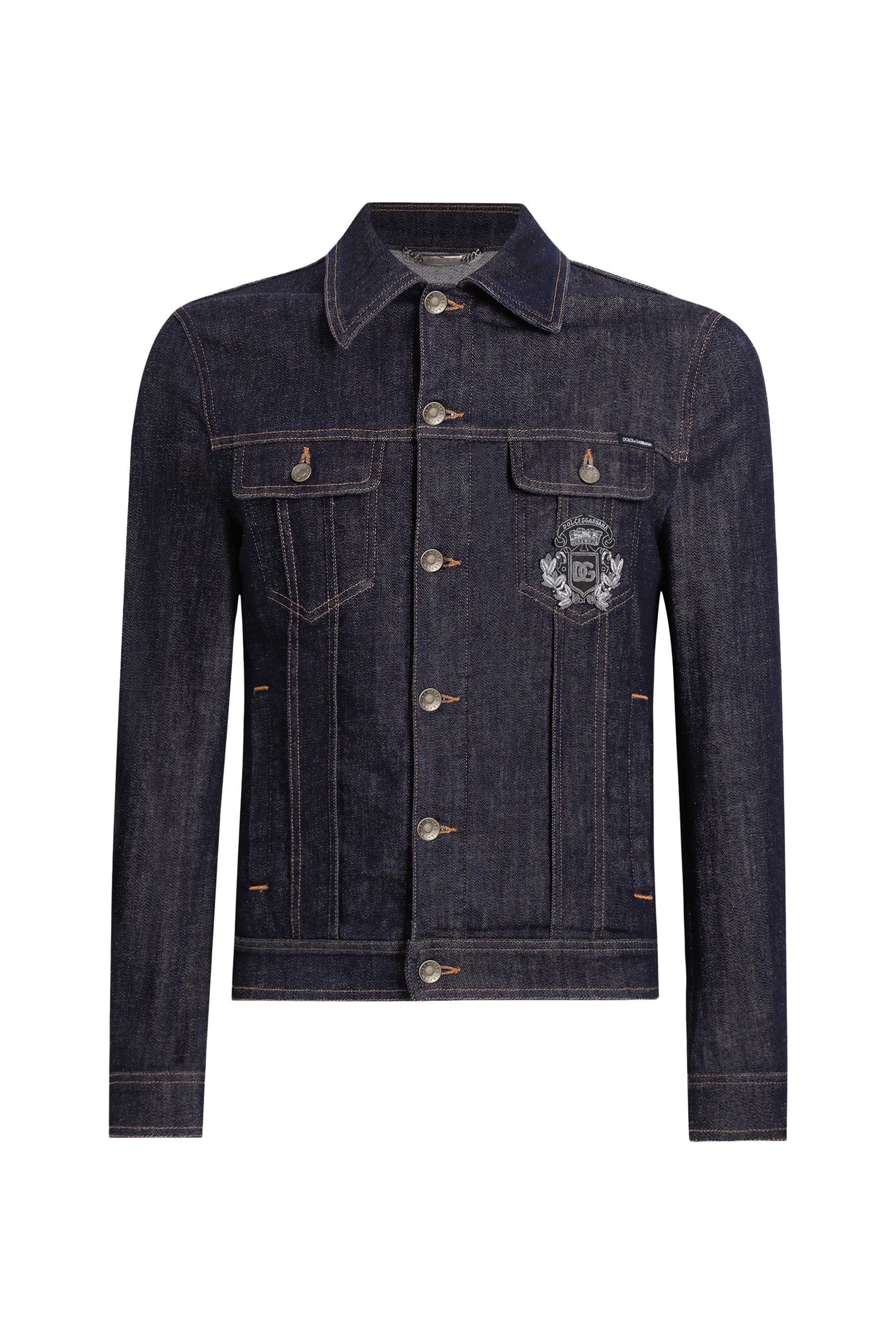 Logo Patch Cotton Denim Jacket