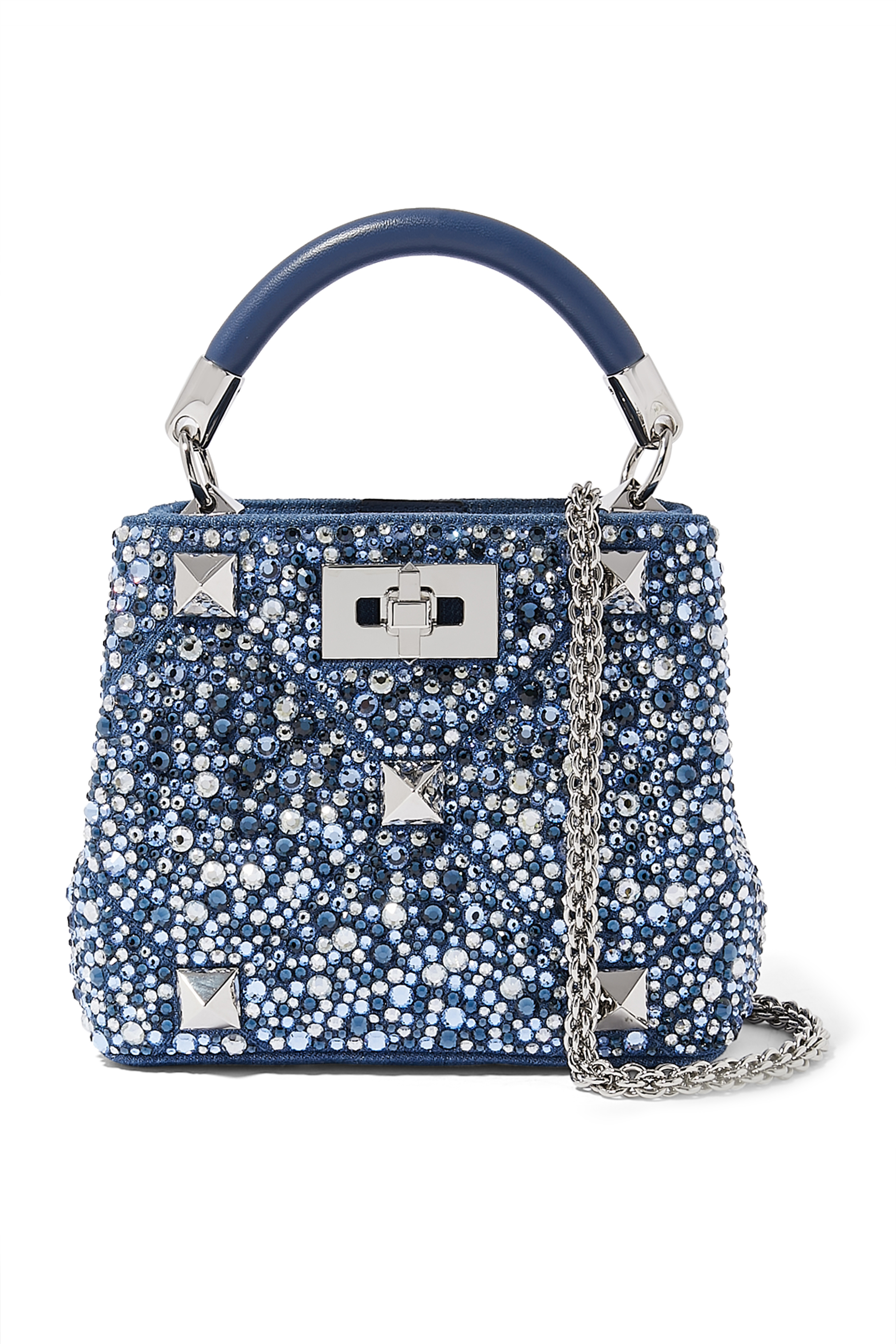 Roman Stud Top Handle Bag