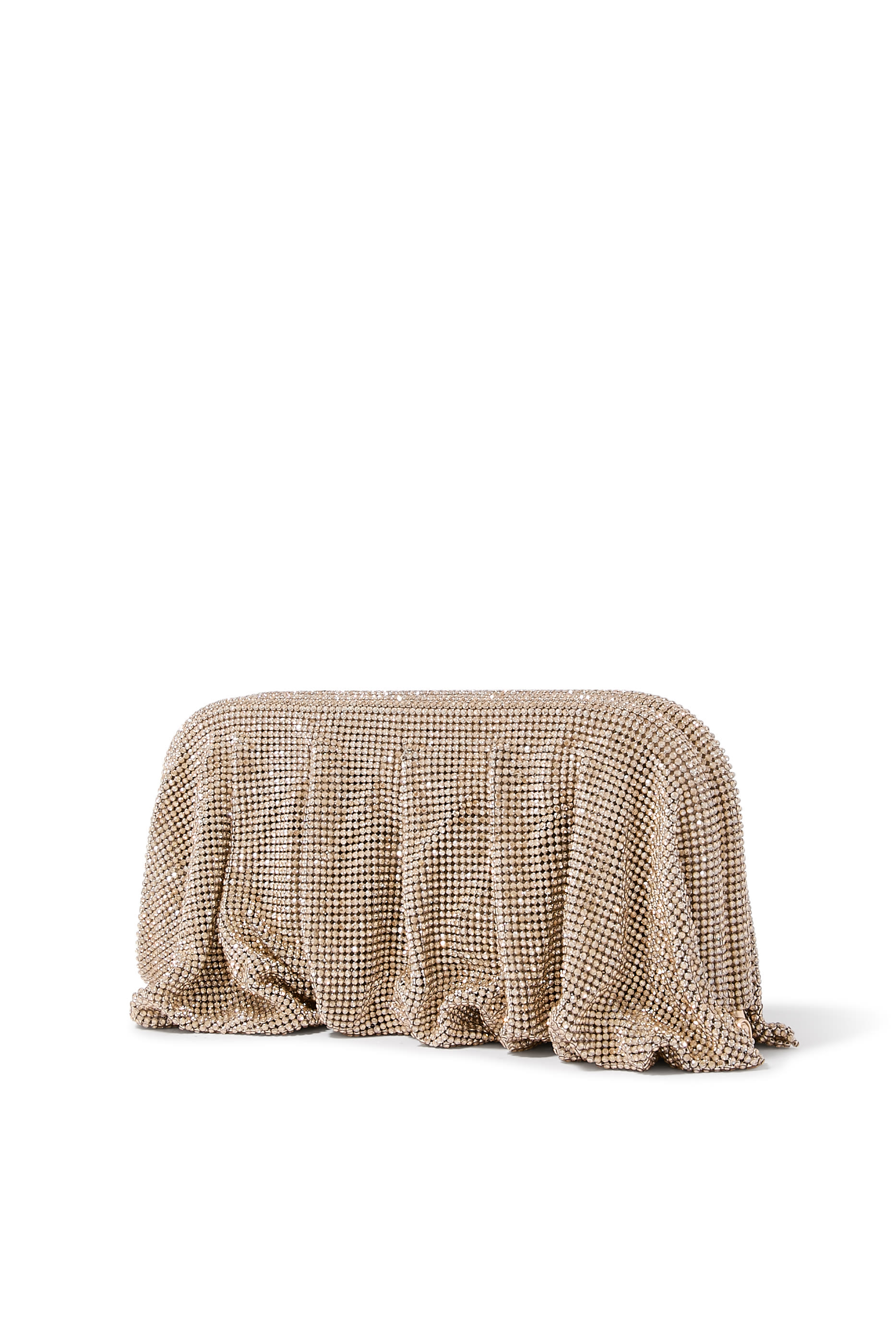 Venus La Grande Rhinestone Crystal Mesh Clutch Bag