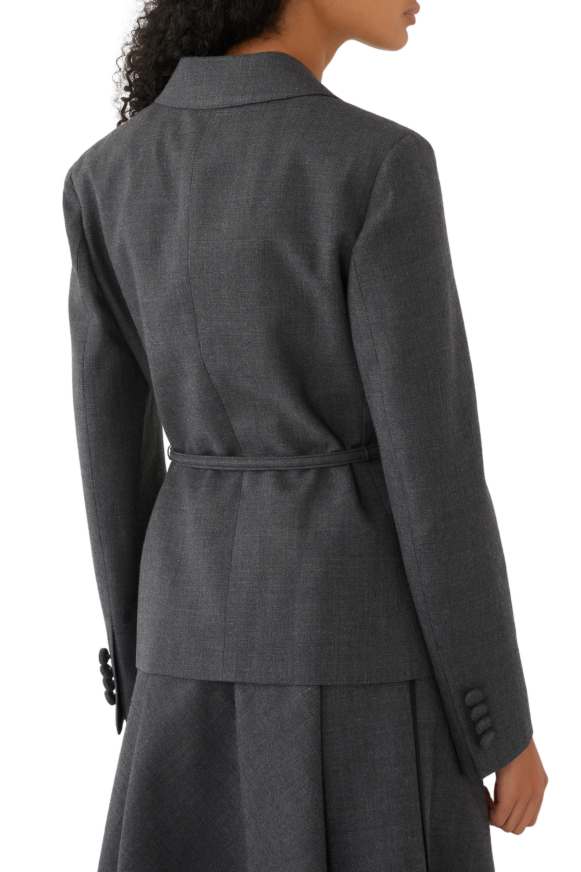 Single Breasted Wool Grisaille Jacket