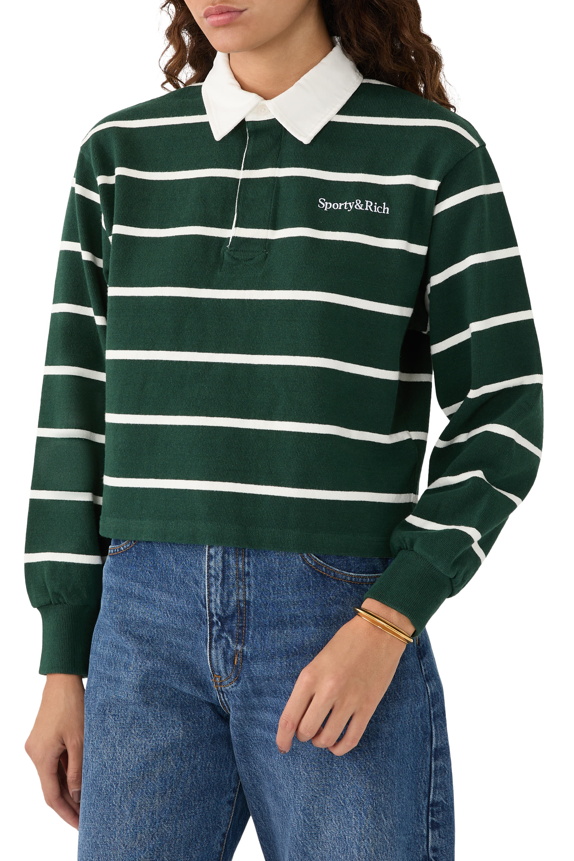 Serif Logo Cropped Rugby Polo