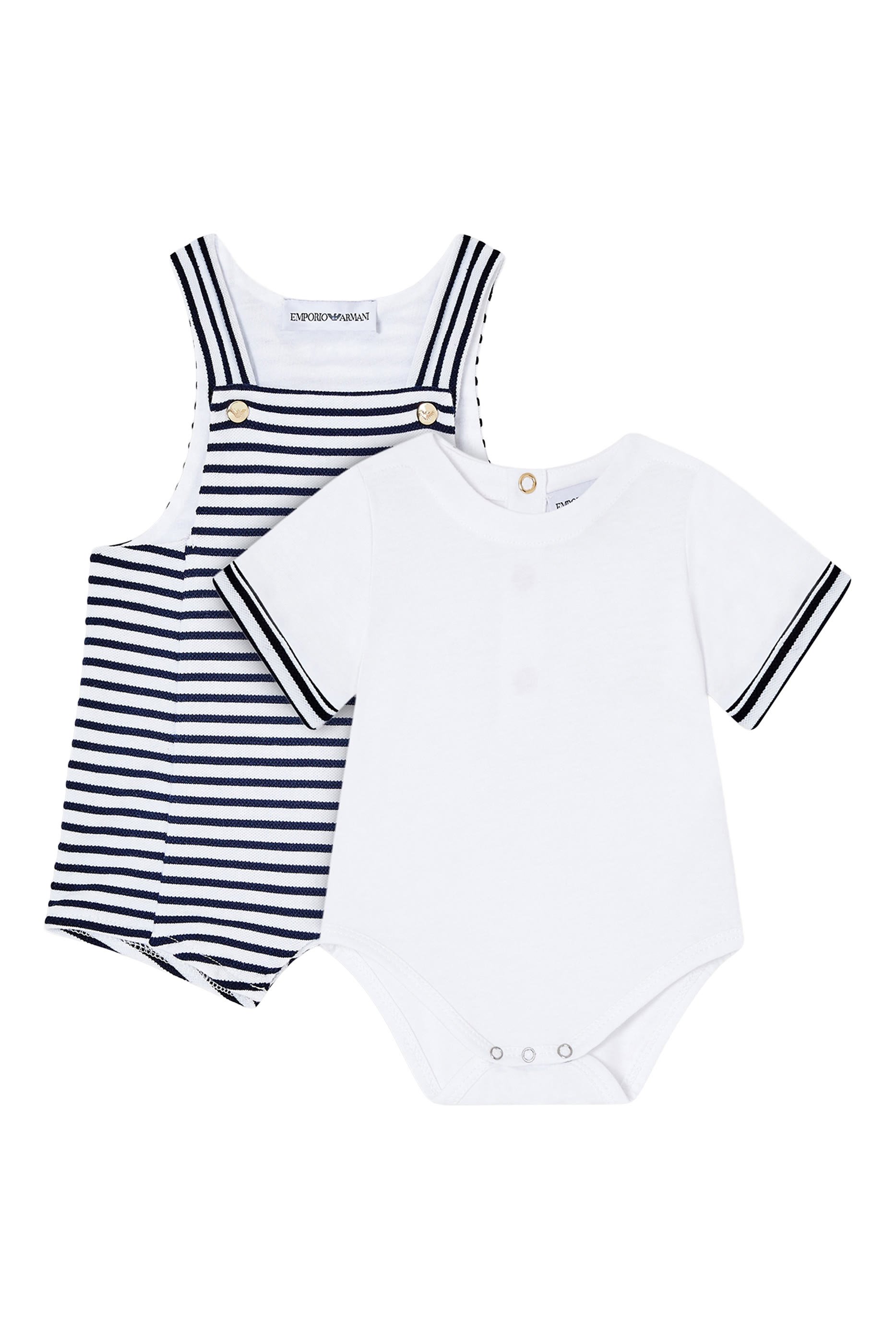 Kids Logo Dungarees and Bodysuit Set